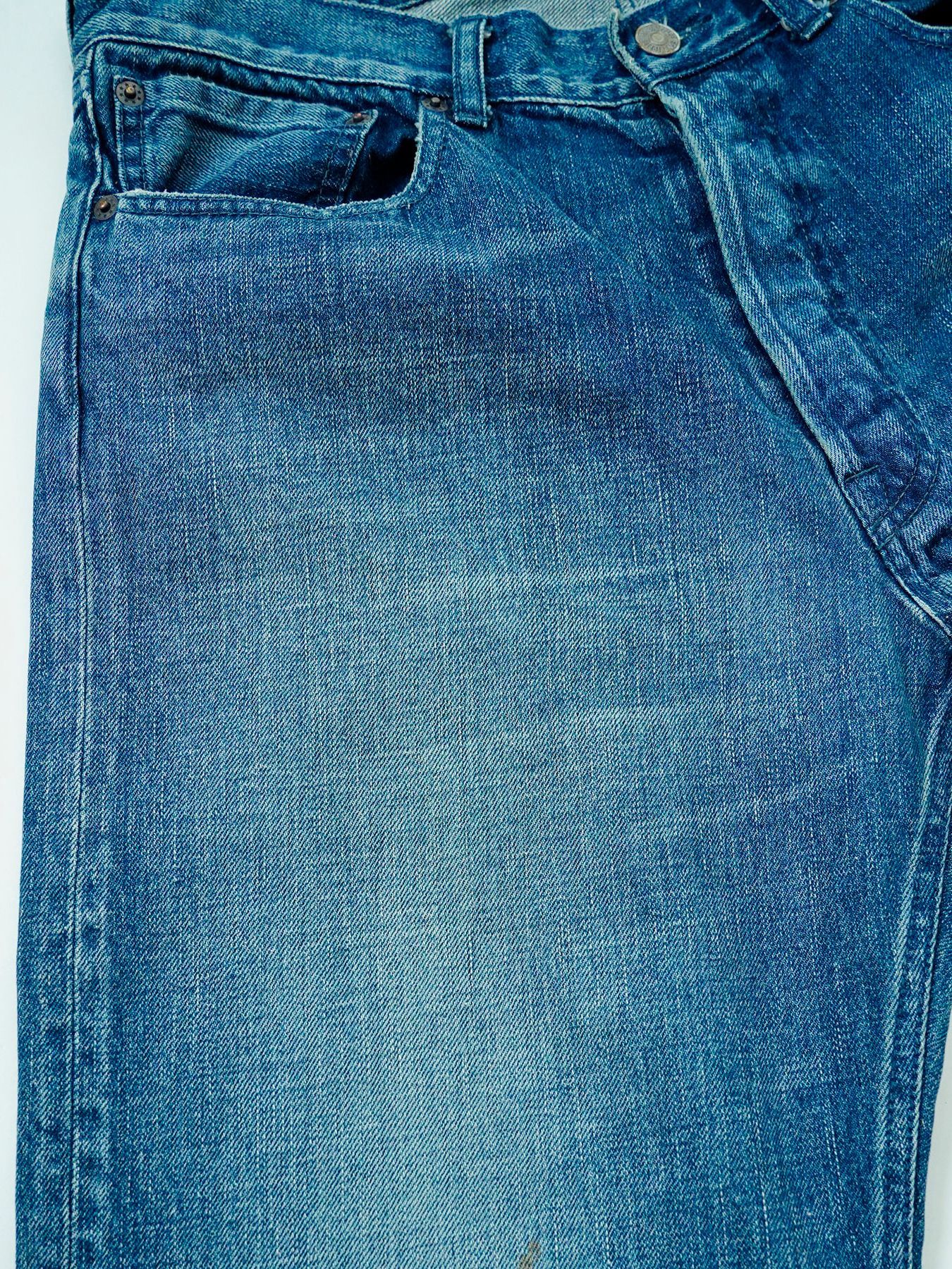 【予約品 11月9日(月) 締切】TRADITIONALDENIM Used / トラディショナルデニム ユーズド加工 / 濃色 インディゴ×ネイビーステッチ