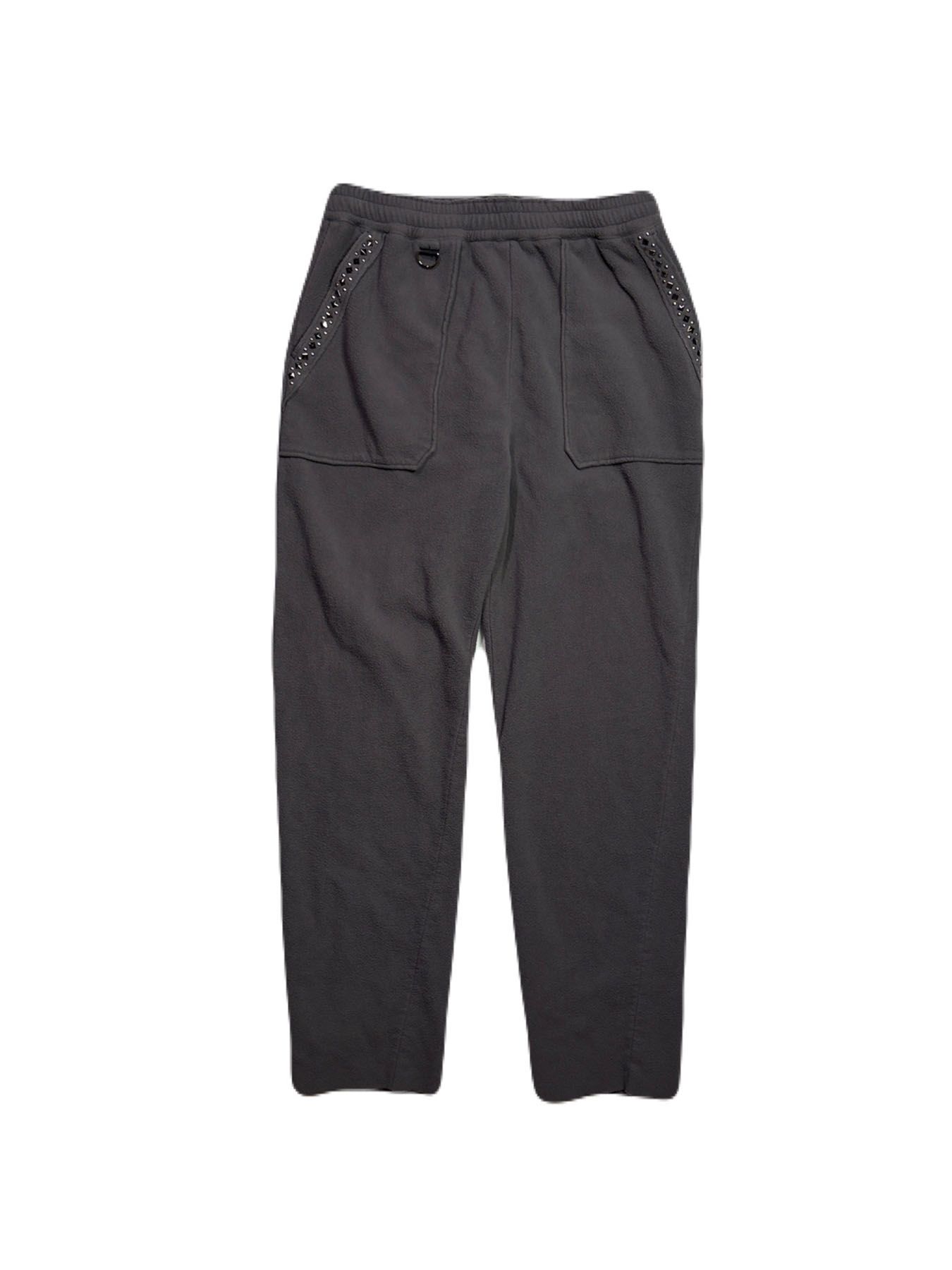 【予約品 3月9日(月) 18:00 締切】FLEECE STUDZ PT / スタッズ フリース イージーパンツ / グレー