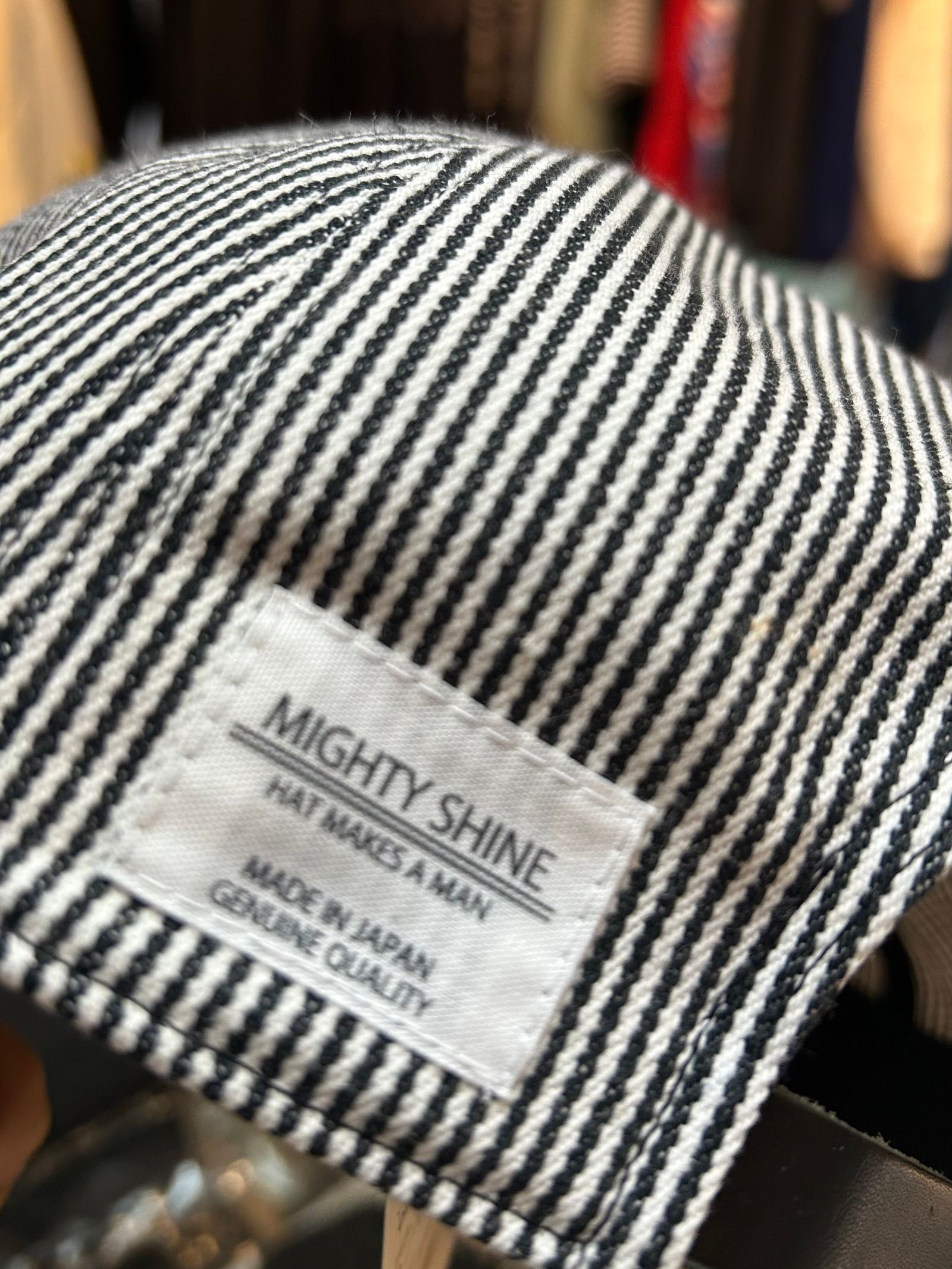 Mighty Shine - FLIP CAP ヒッコリーストライプキャップ(1231010 Mighty Shine - FLIP CAP ヒッコリーストライプキャップ(1231010