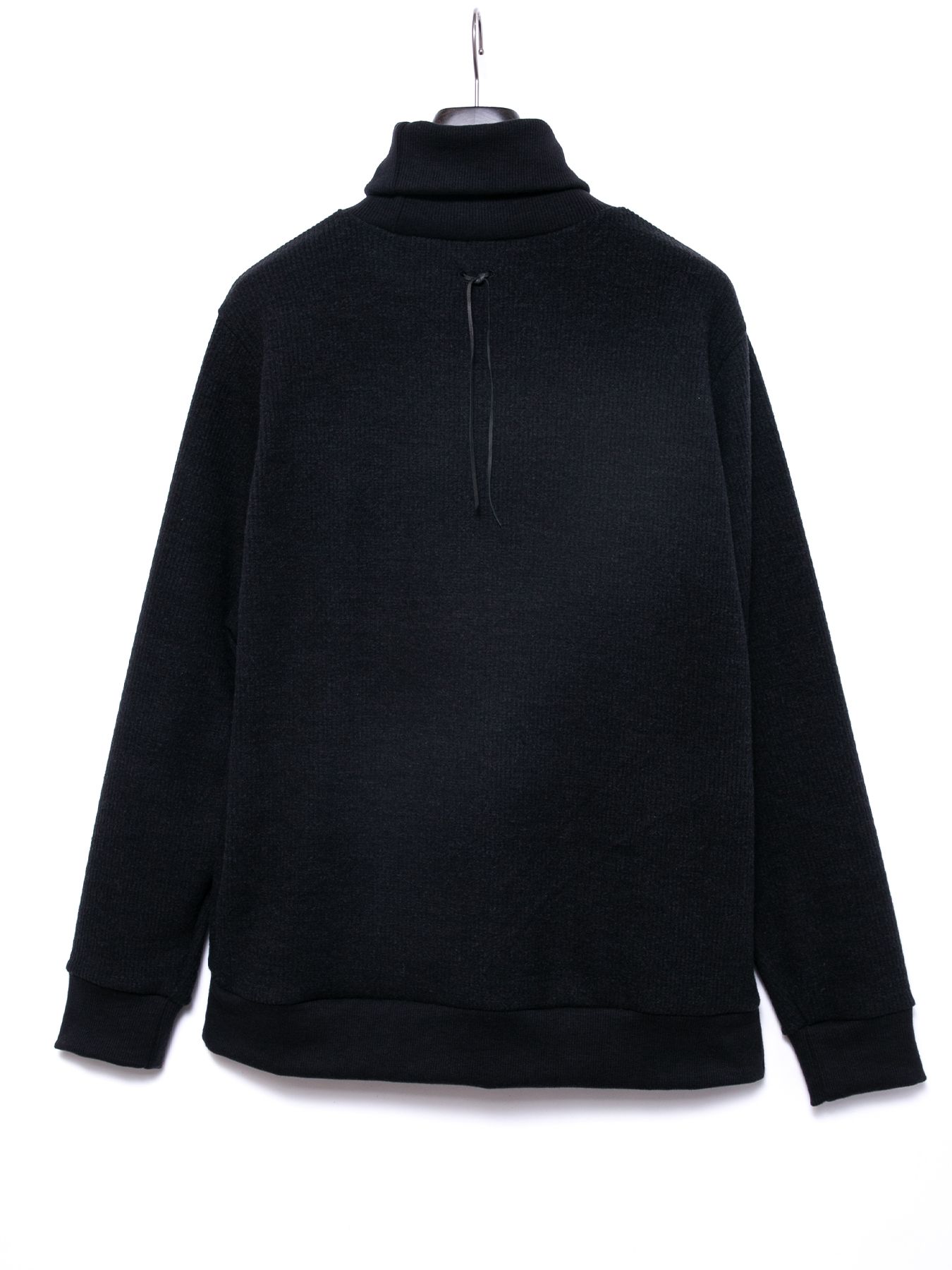 【予約品 4月6日(月) 締切】Acrylic Wool Knit Turtleneck Cut&Sew / アクリルウールニット タートルーネック ニットソー / ブラック