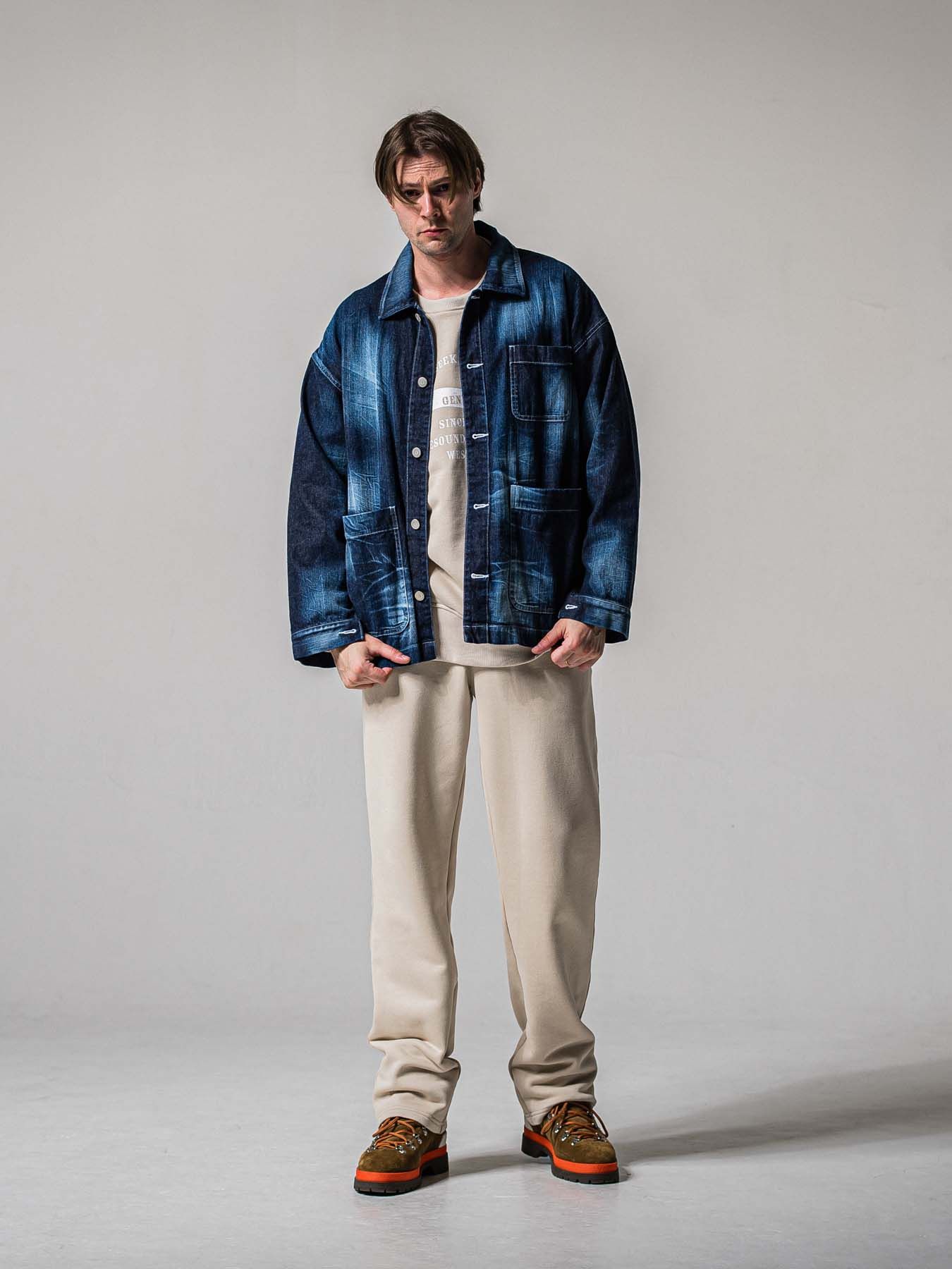 【予約品 11月16日(日) 締切】HF URAKE WIDE TUCK PANTS / 裏毛 セミワイドシルエット ワンタック イージーパンツ / グレージュ