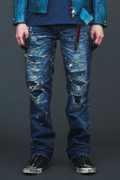 《締め予約品》 12.5oz オーガニックコットン ストレッチデニム 1977 レギュラーストレート 100年加工 / INDIGO 【STRUM】 8月中~下旬入荷予定