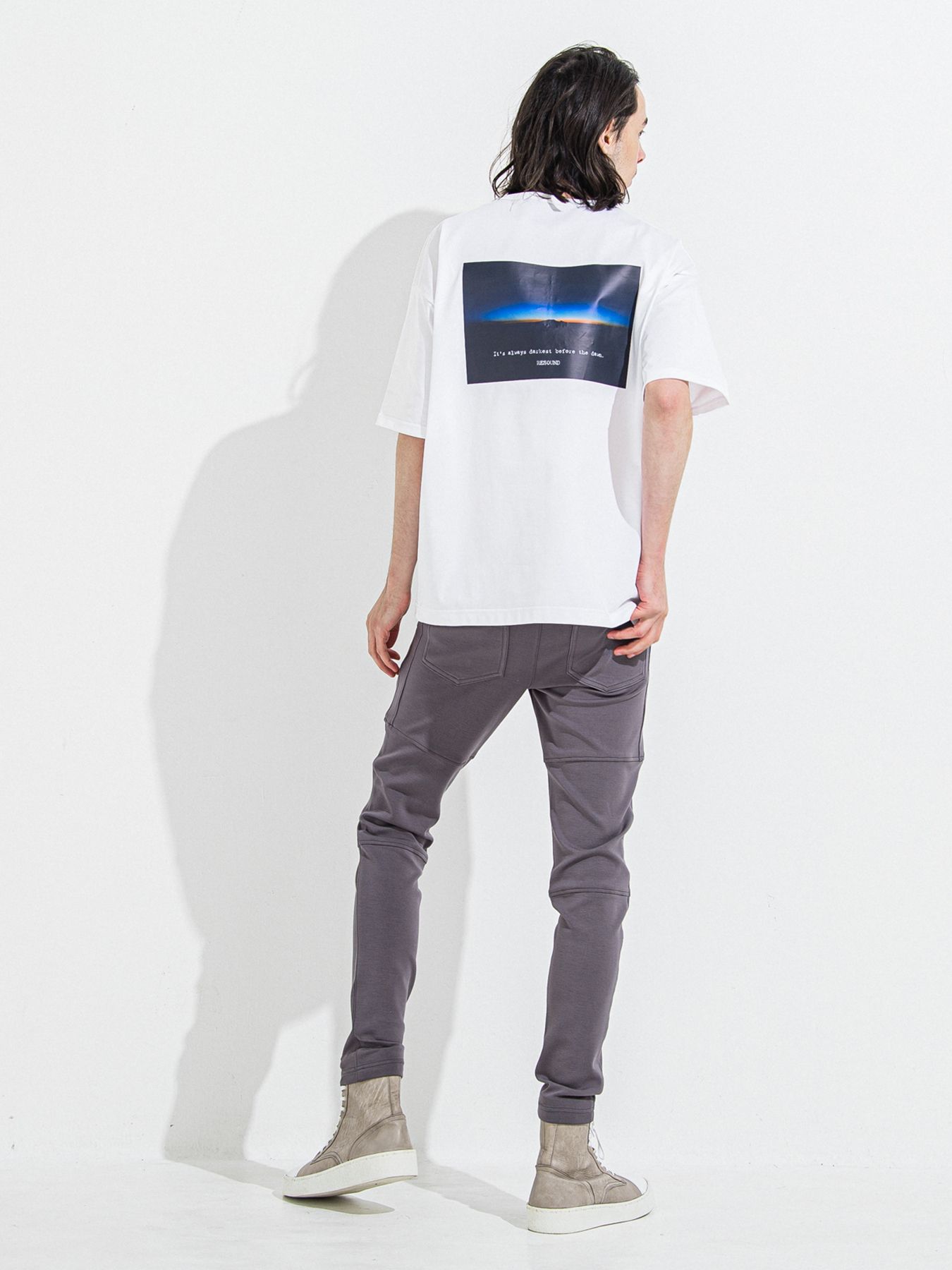 【予約品 】YOAKE PHOTO OVER TEE /  フォトオーバーサイズTシャツ / ホワイト
