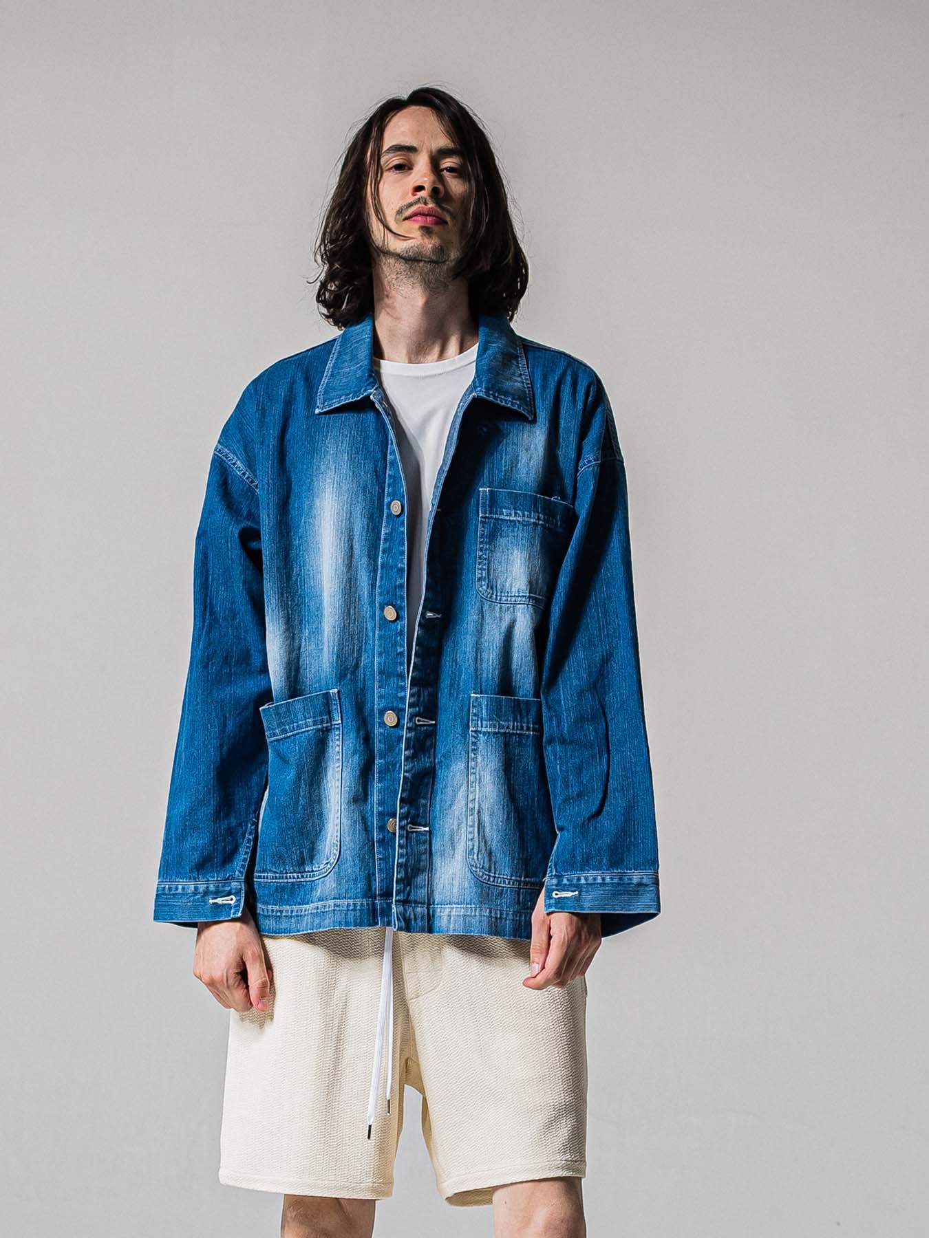 【予約品 11月16日(日) 締切】RC COVER ALL / ライトデニムカーバーオールジャケット / ライトインディゴ