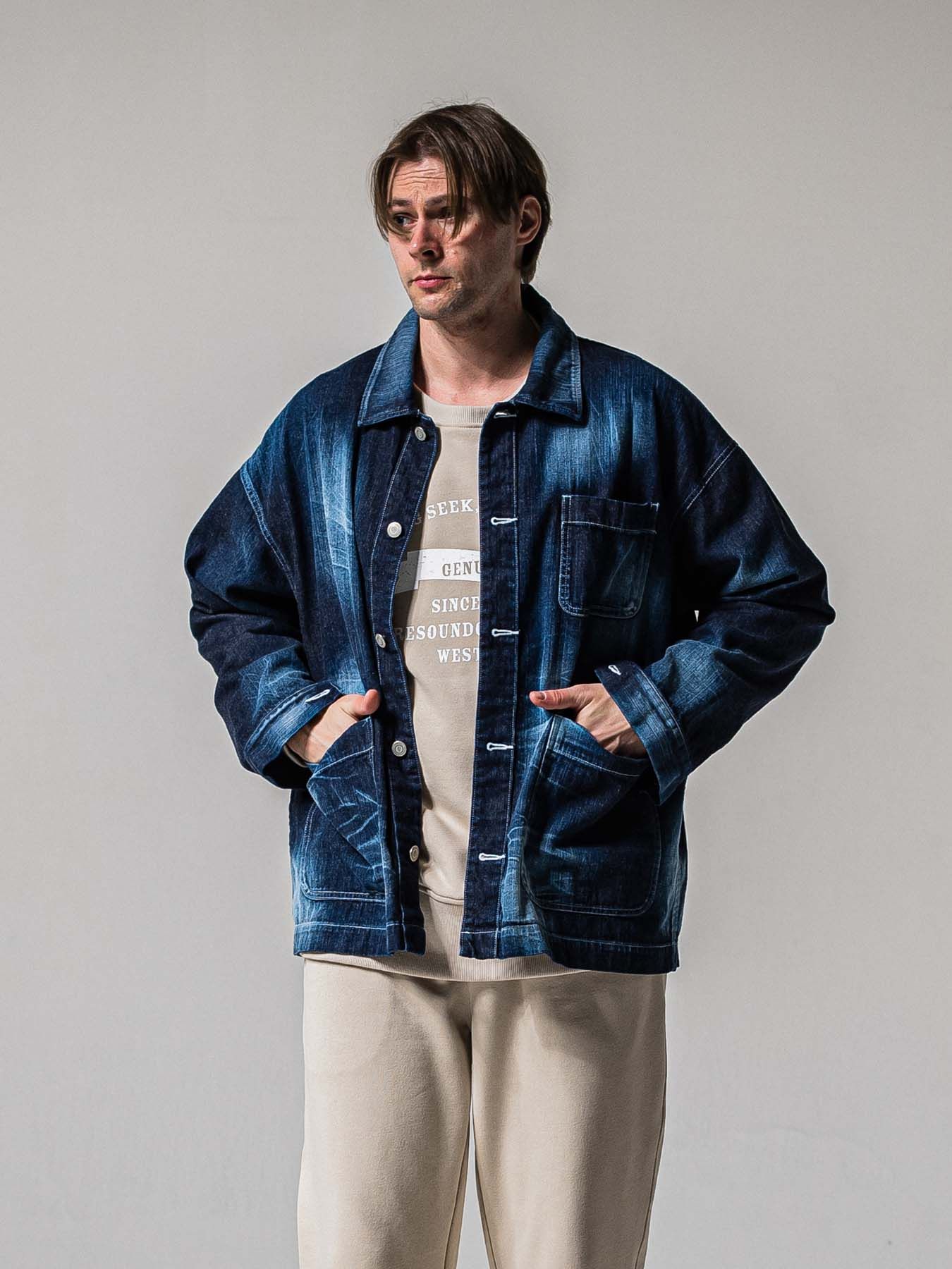 【予約品 11月16日(日) 締切】RC COVER ALL / ライトデニムカーバーオールジャケット / ダークインディゴ