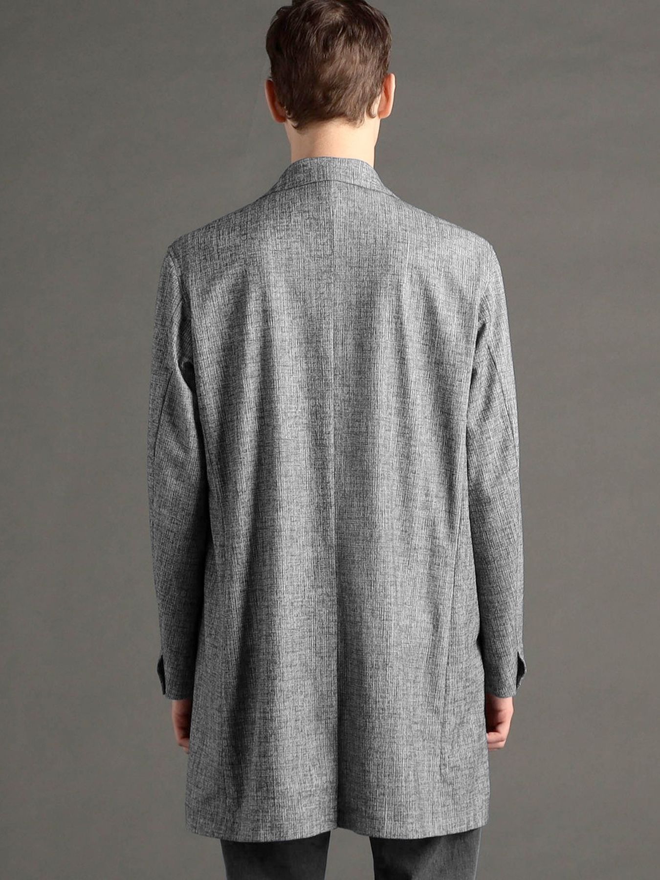 メランジドッツ チェスターコート / ライトグレー【MONSIEUR NICOLE】