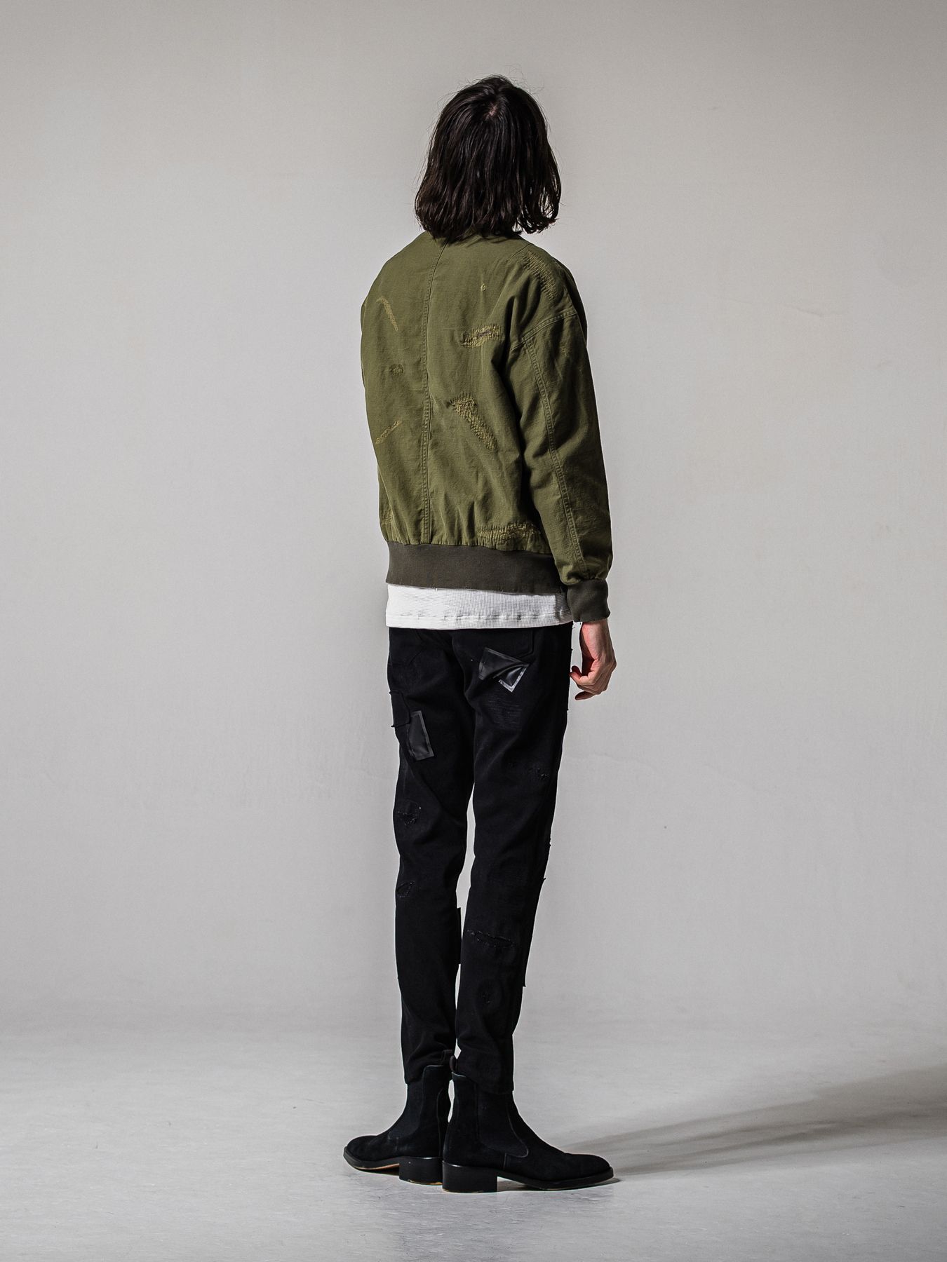 【予約品 11月16日(日) 締切】MICK DENIM JERSEY / ミック デニムジャージ / ブラックリメイク