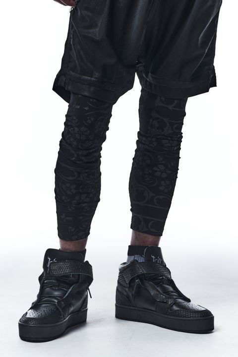 《予約品》 Leggings レギンス BANDANA BEATENJIKU / Black×Black 【kiryuyrik】 9月入荷予定