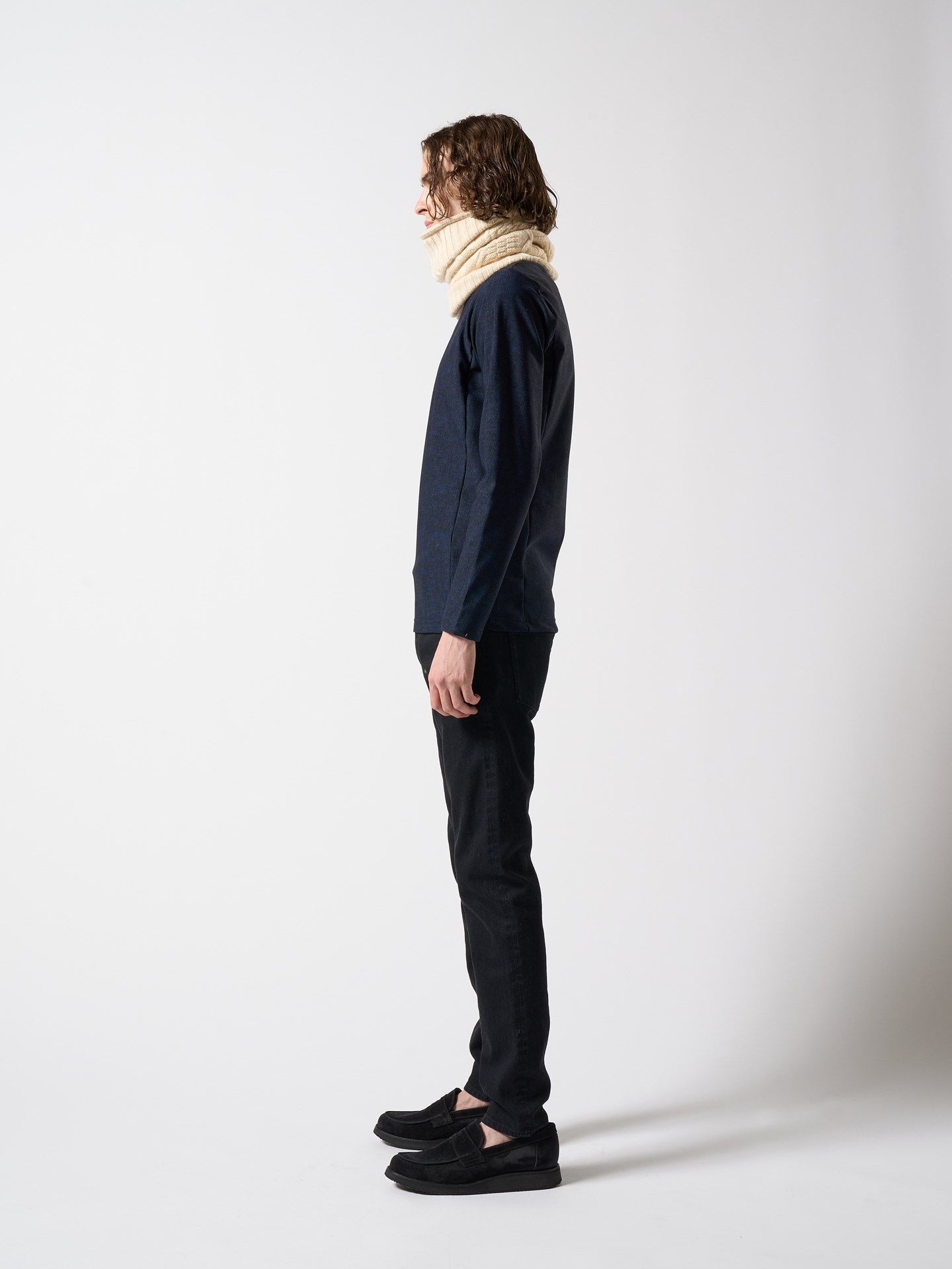 【予約品】 plating cable knit snood / スヌード / ホワイト