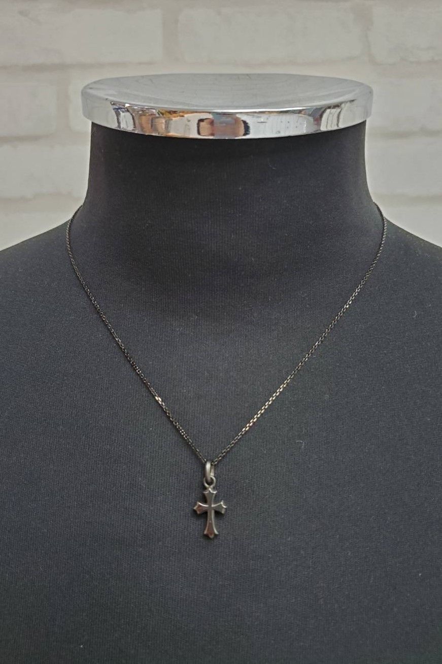 CROSS CHARM PENDANT / SV925.BK