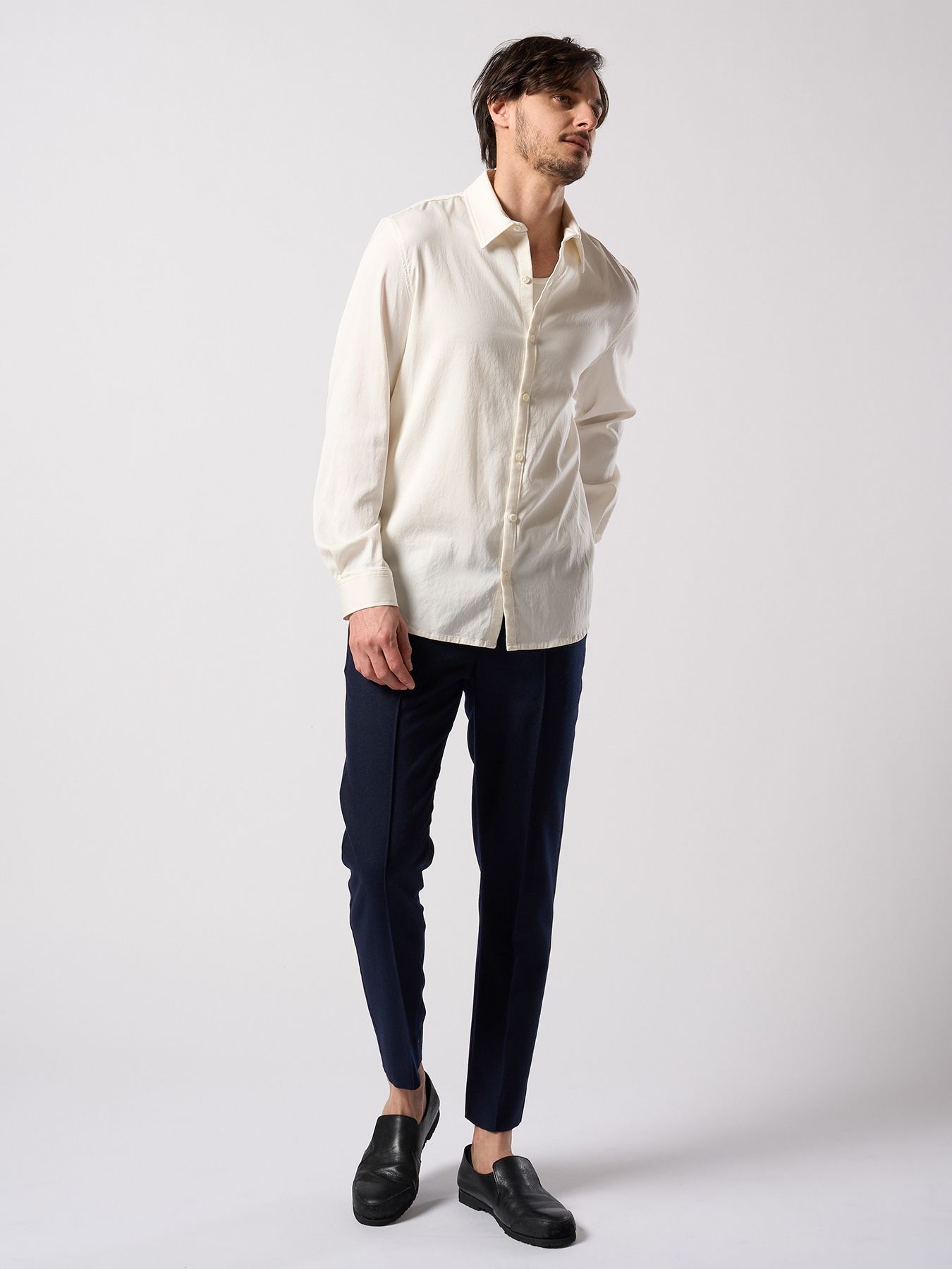 【予約品 4月19日(日) 18時締切】cupuro fibril dress shirt / キュプラフィブリル ドレスシャツ / ホワイト