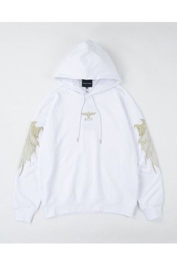 GOLD WING SWEAT PARKA パーカー / White 【BOY LONDON】