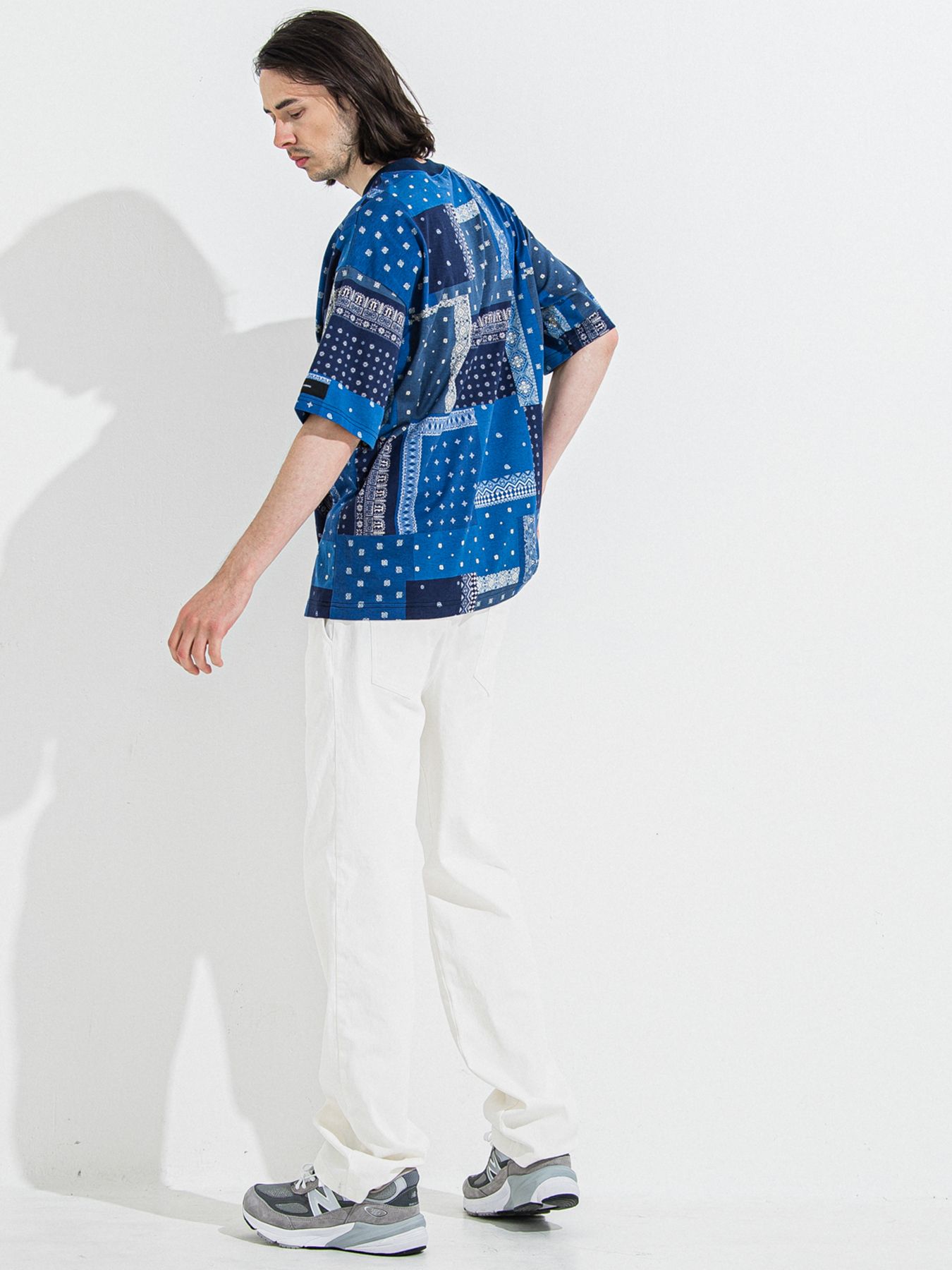 DENIM JERSEY WIDE PT / デニムジャージワイドパンツ / ホワイト