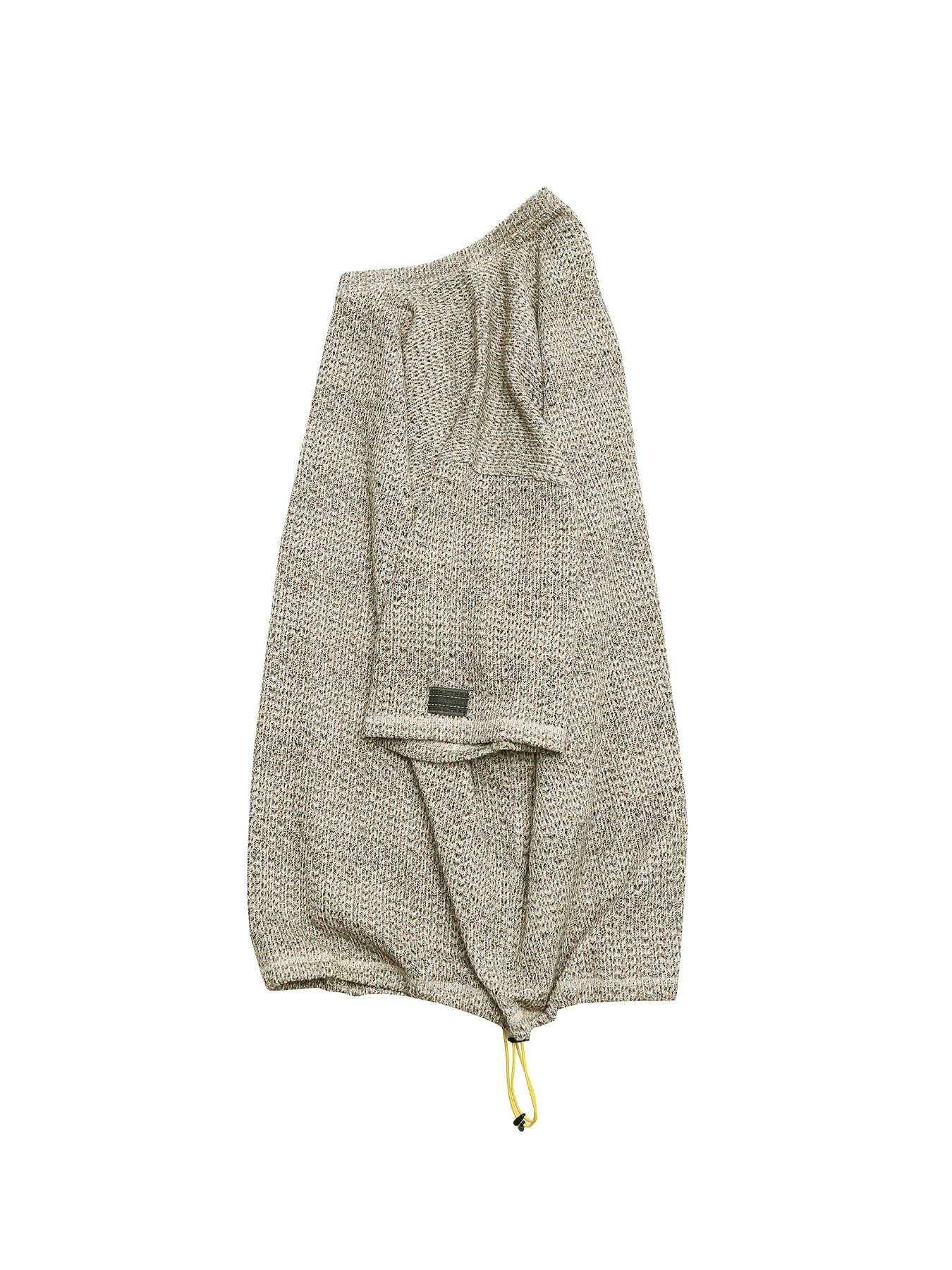 MIXED-MESH KNIT / メッシュニット Tシャツ / ミックスドナチュラル【QUOLT】