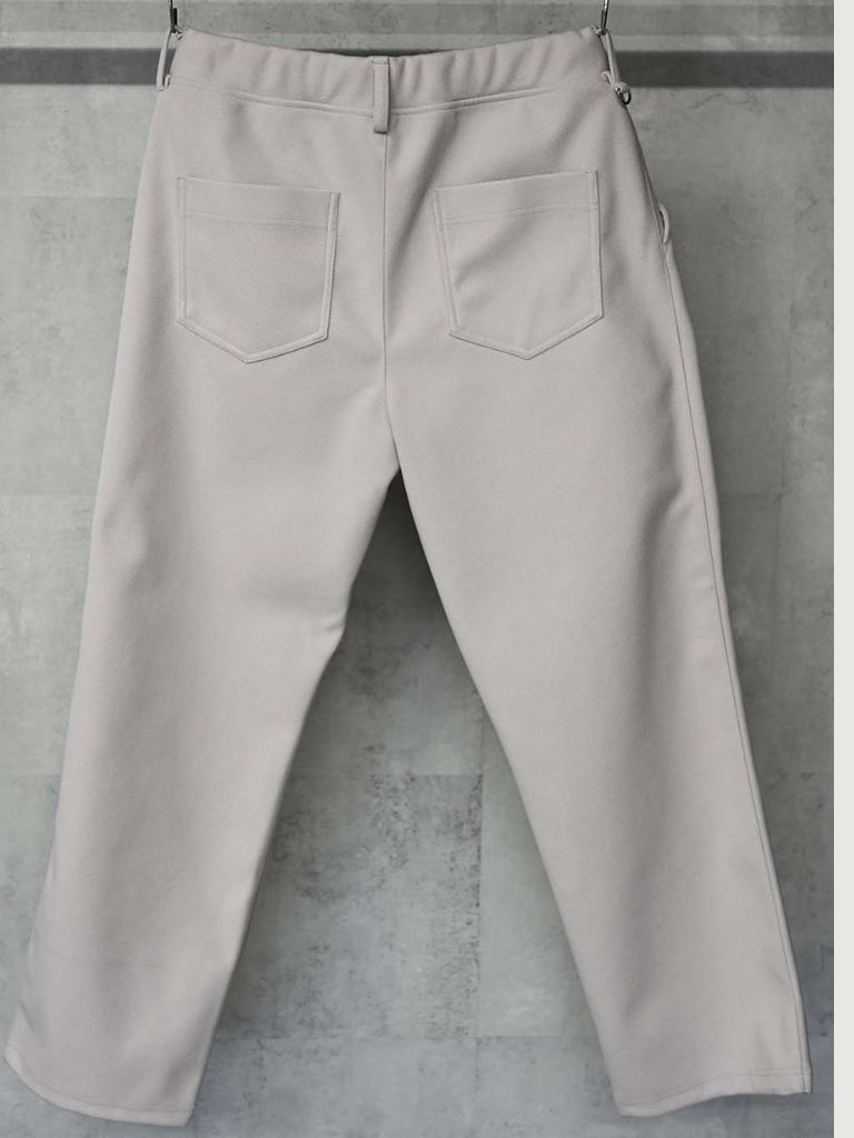 《予約9月1日18時締め》 MELTON WIDE TUCK PANTS  / ワイドタックパンツ / グレージュ