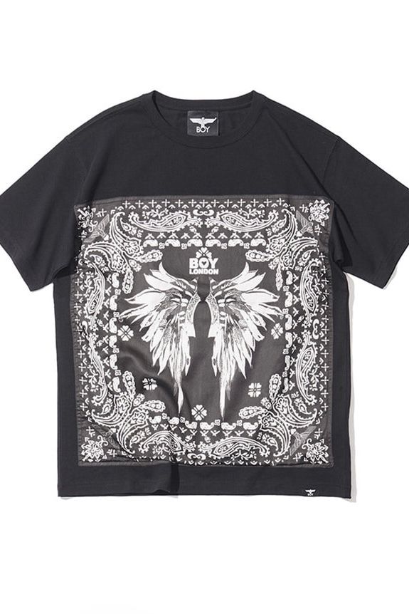 限定ネイティブバンダナ Tシャツ ブラック 【BOY LONDON】LEON別注T