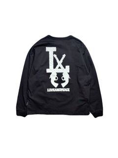 【予約品 3月9日(月) 18:00 締切】LA FUR PRINT L/S T / LA ファープリント ロンT / ブラック×ホワイト
