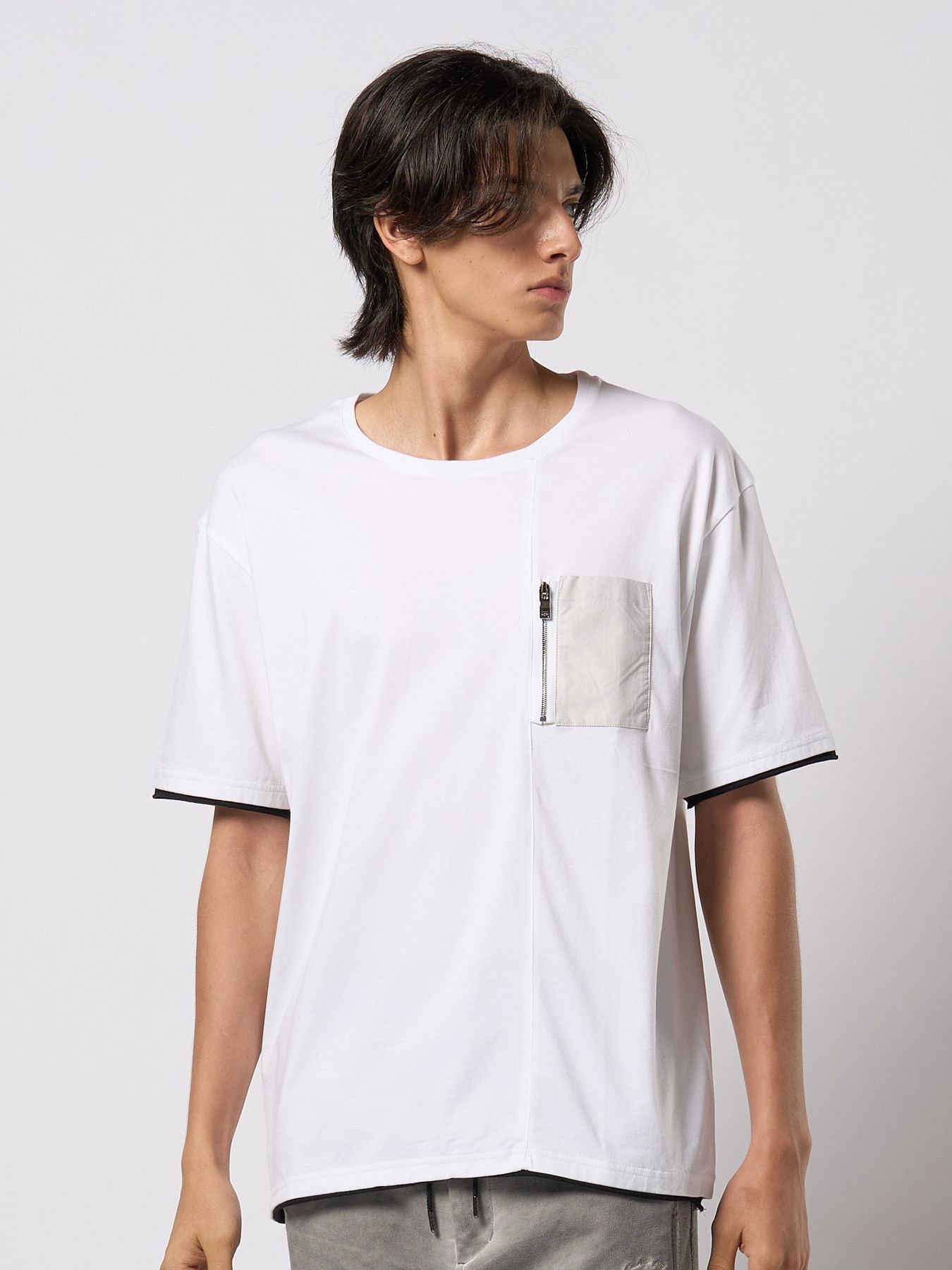 【予約品 9月23日(火) 締切】cool touch zip-pocket S/S / クールタッチ ジップポケット ショートスリーブ / ホワイト