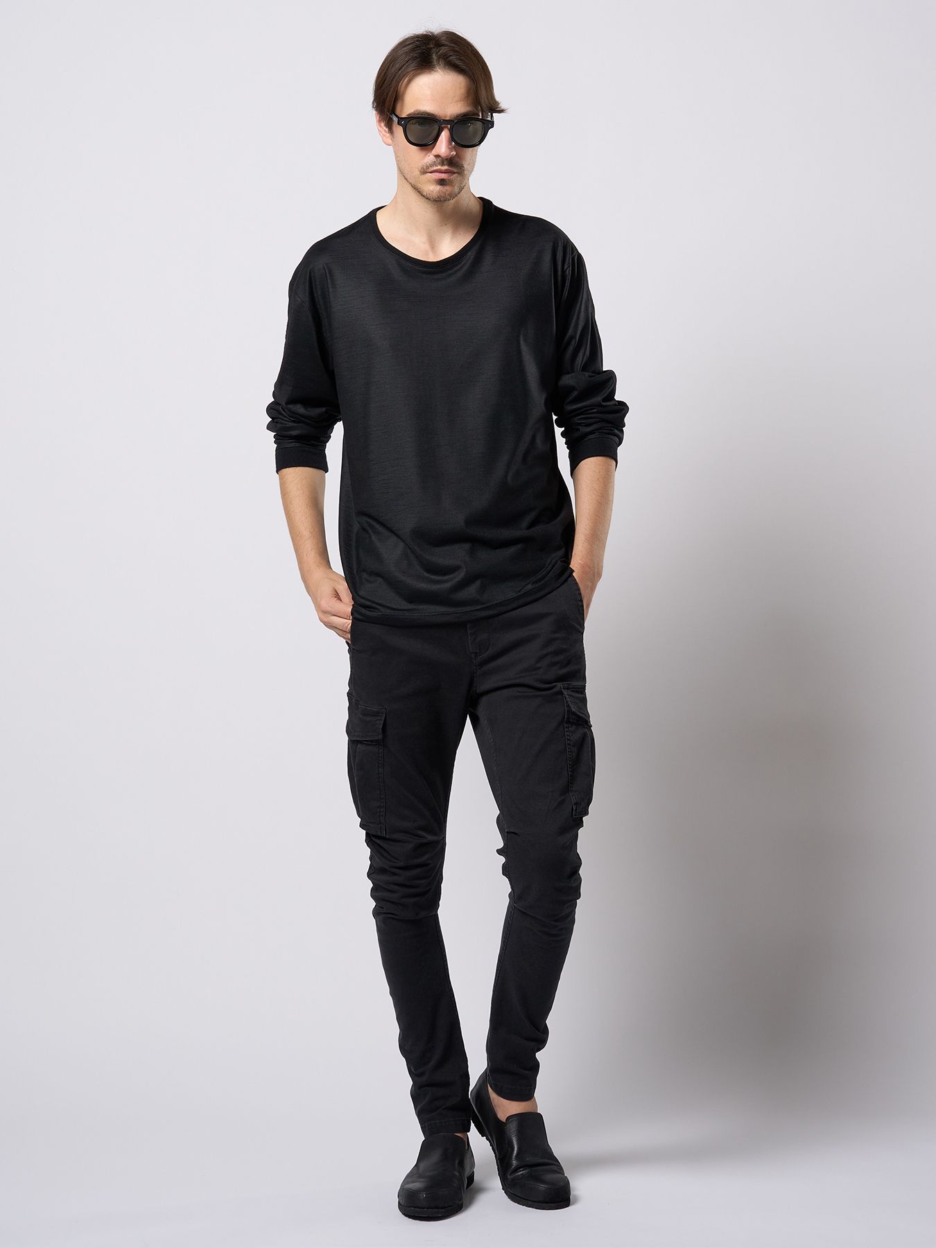 【予約品 9月23日(火) 締切】combination slip-on shoes / コンビネーション スリッポンシューズ / ブラック