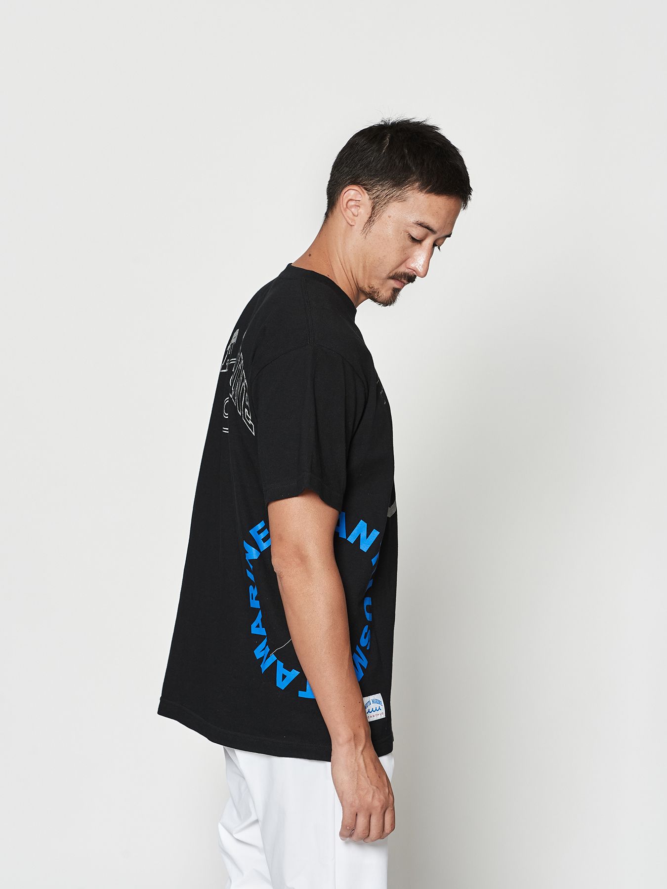 【予約品 10月9日(木) 締切】muta Test Print Tee / Tシャツ / ブラック【Acanthus × muta MARINE】