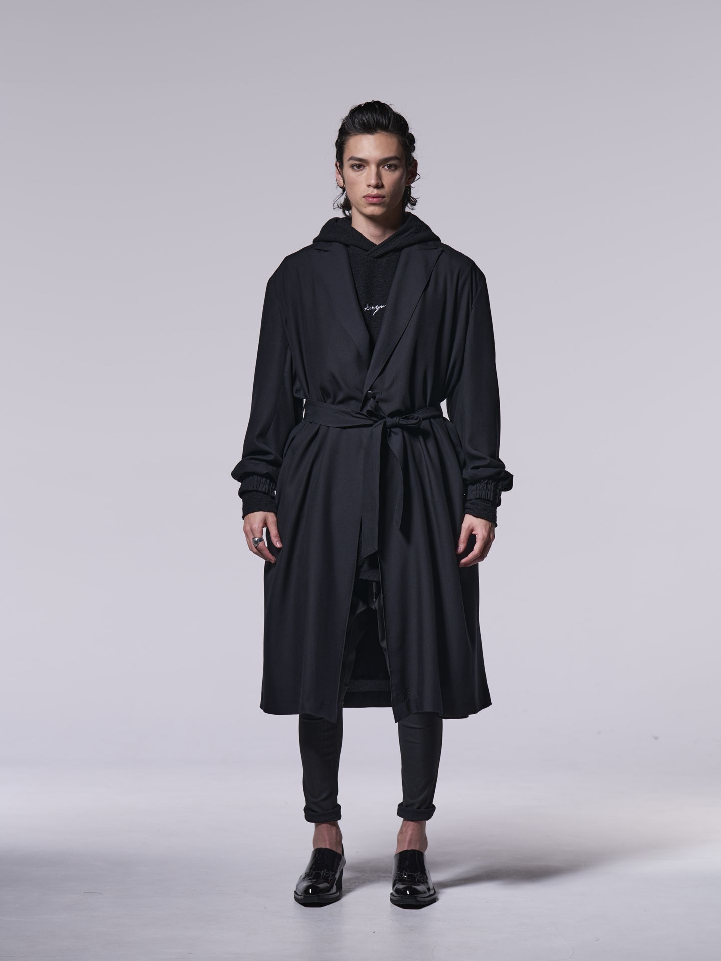 《予約品》 DrapeCoat / ドレープオーバーコート / ブラック