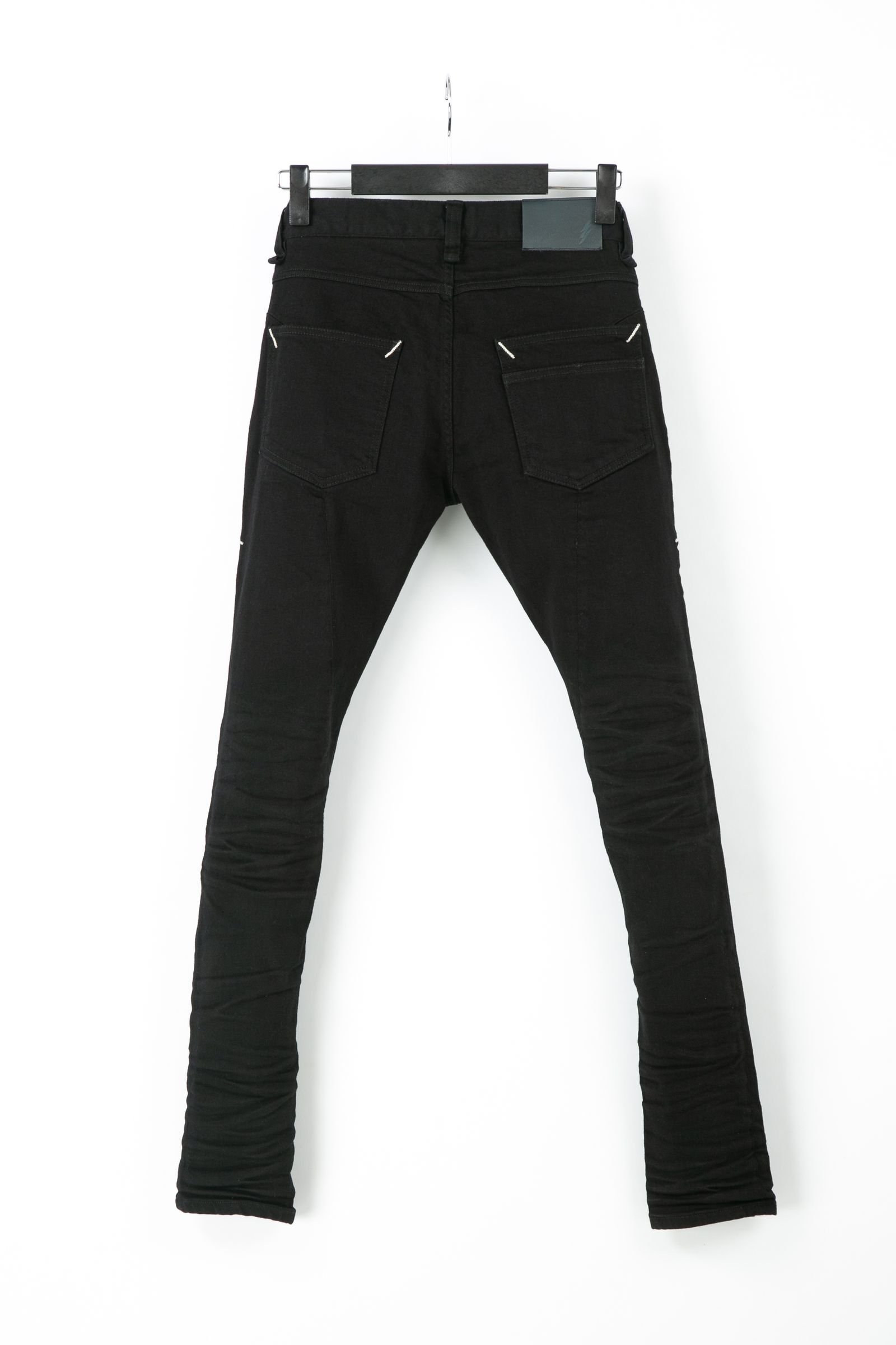 《予約品》 11oz オーガニックコットン ストレッチデニム SKINNY JOHN スキニー ワンウォッシュ / BLACK 【STRUM】 7月下~8月上旬入荷予定