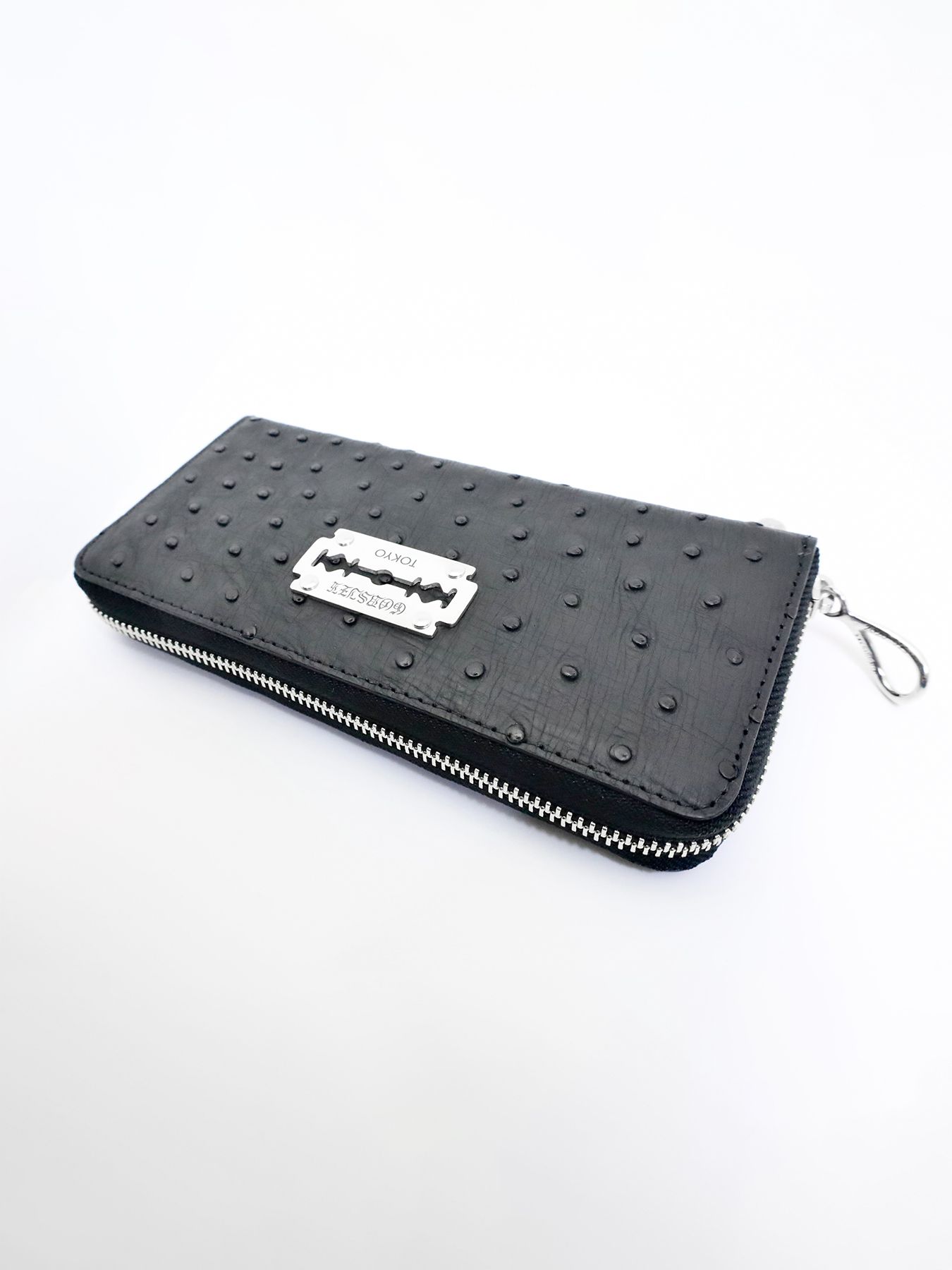 《取り寄せ》GODSIZE OSTRICH LEATHER ROUND ZIP LONG WALLET / ゴッドサイズ オーストリッチレザー ラウンドジップロングウォレット / 先着