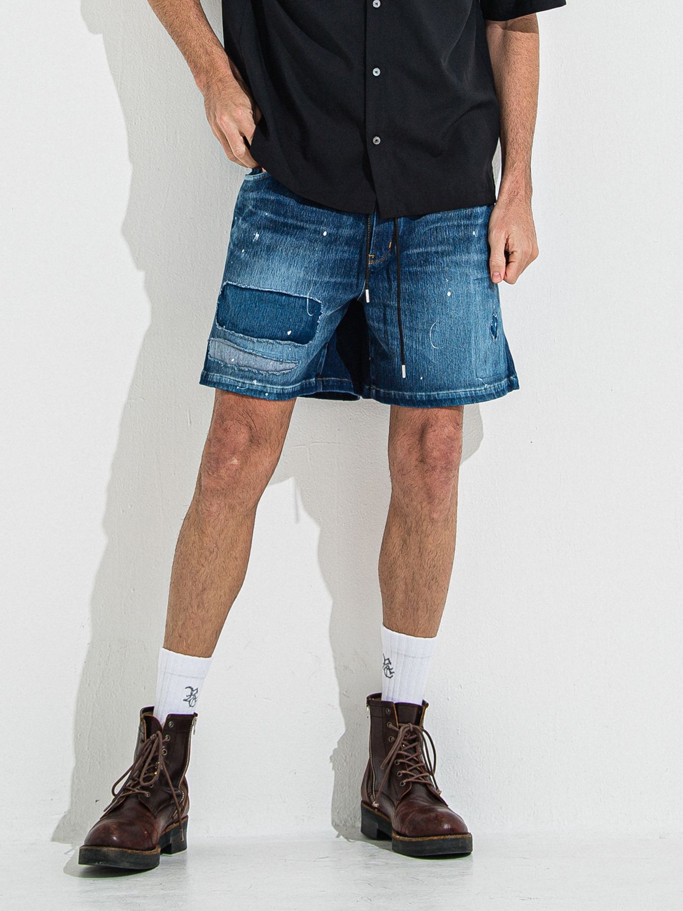 【予約品 】DENIM JERSEY SHORTS / デニムジャージショーツ / ダークインディゴ