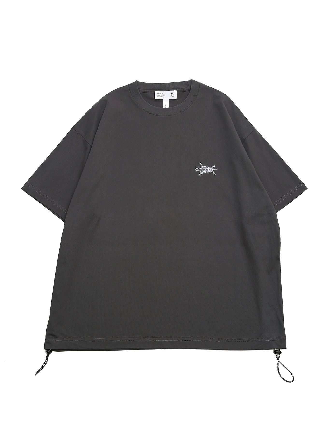 TIGRE-CORD TEE / 刺繍&プリントTシャツ / スミクロ【QUOLT】