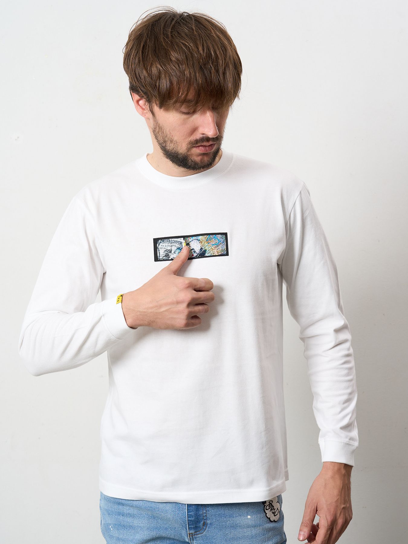 【予約品 】 5.6ozコットン天竺 YOU GOT THIS シークインLS Tシャツ / ホワイト
