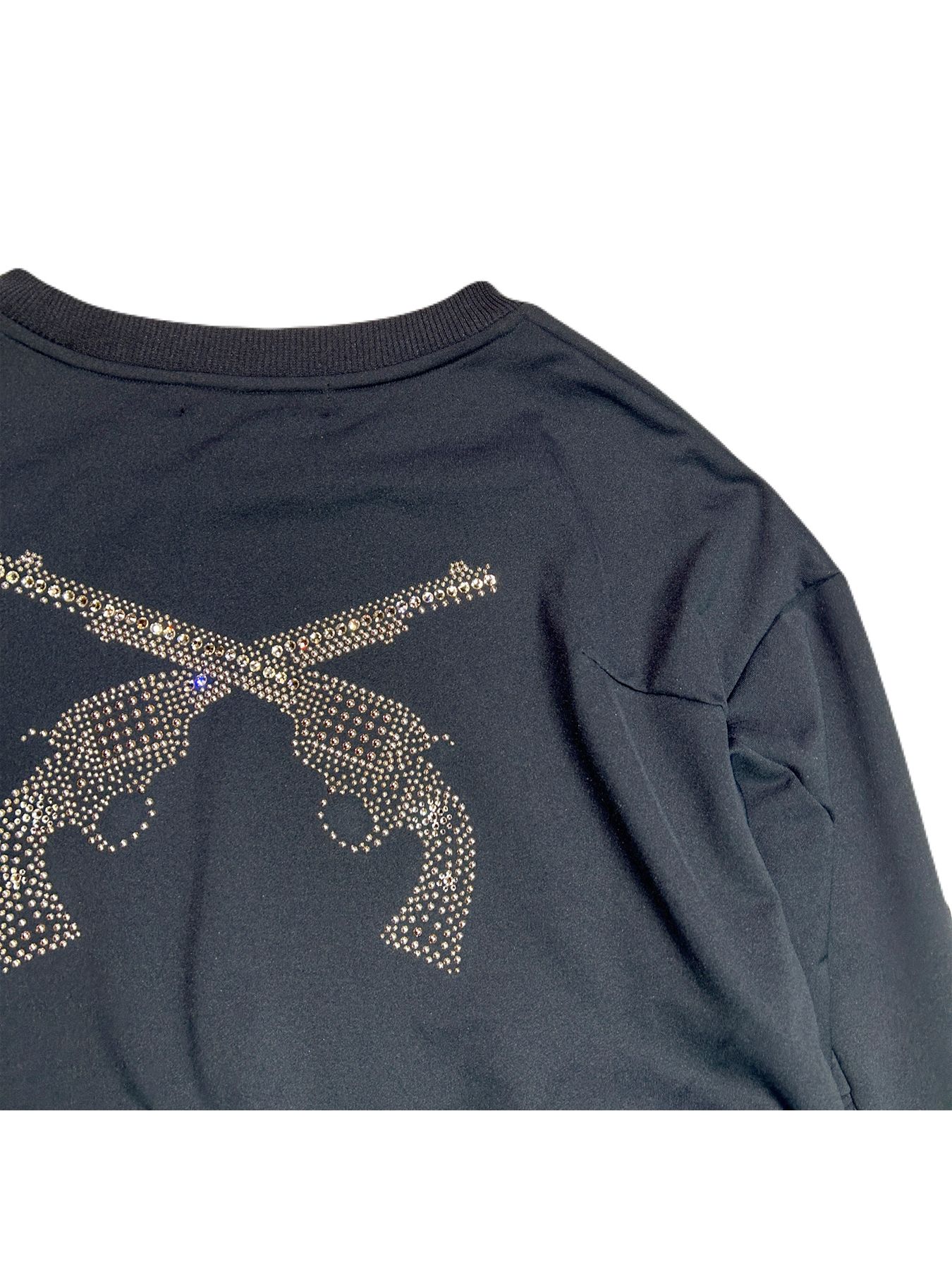 【予約品 8月10日(日) 締切 】WOMENS CROSSGUN METAL SWEAT / クロスガン メタル スウェット / ブラック