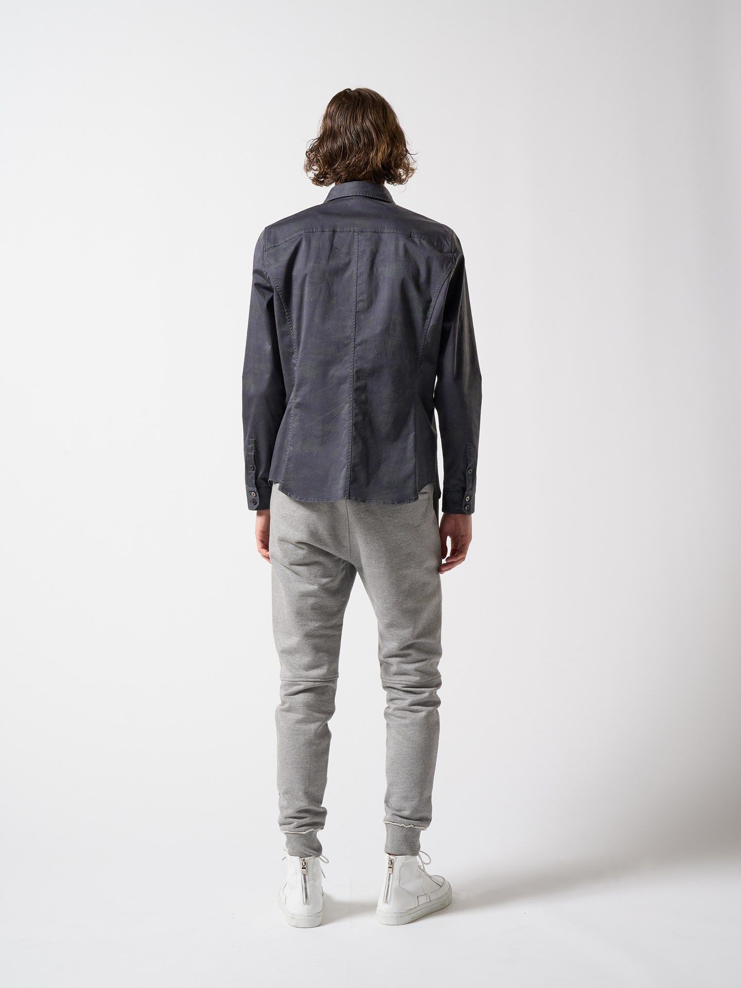 【予約品】 back zip sneaker /ハイカットスニーカー / ホワイト