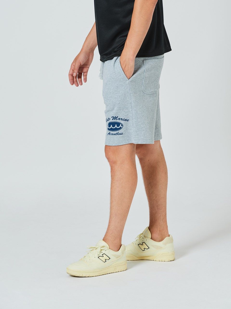 (予約品2023年10月19日18時締め) muta Circle Logo Sweatshorts / スウェットショートパンツ / グレー 【Acanthus×muta】