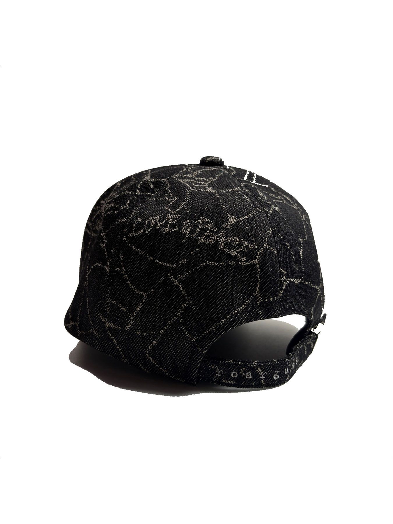 【予約品 3月9日(月) 18:00 締切】SPIDER JQ DENIM CAP / スパイダージャガードデニム ベースボールキャップ / ブラック