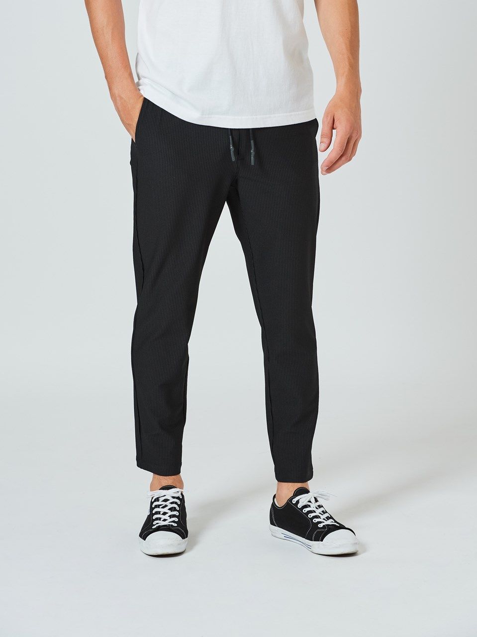 (予約品2023年10月19日18時締め) muta  Stretch Seersucker Pants / イージーパンツ / ブラック 【Acanthus×muta】