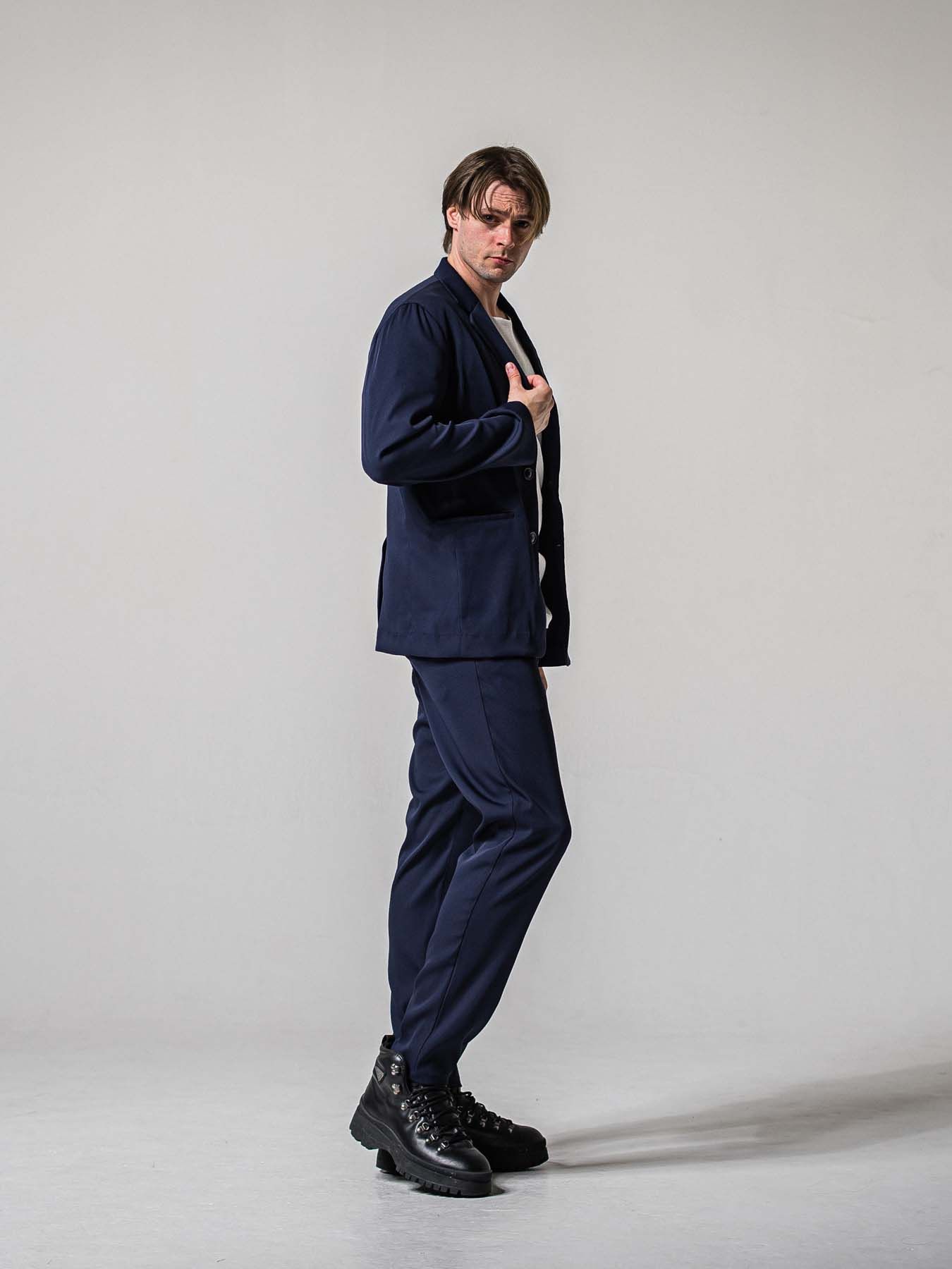 【予約品 11月16日(日) 締切】PAT WIDE EASY PANTS / ワイドイージースラックス / ネイビー