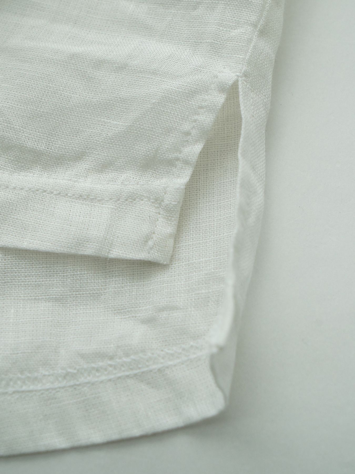 【予約品 11月23日(日) 締切】LINENSHEER POLO / リネン ポロシャツ / WHITE
