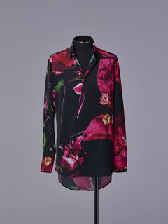 《予約品11月4日 》 ALOHA Shirt / アロハシャツ / ブラック・ブーゲンビリア