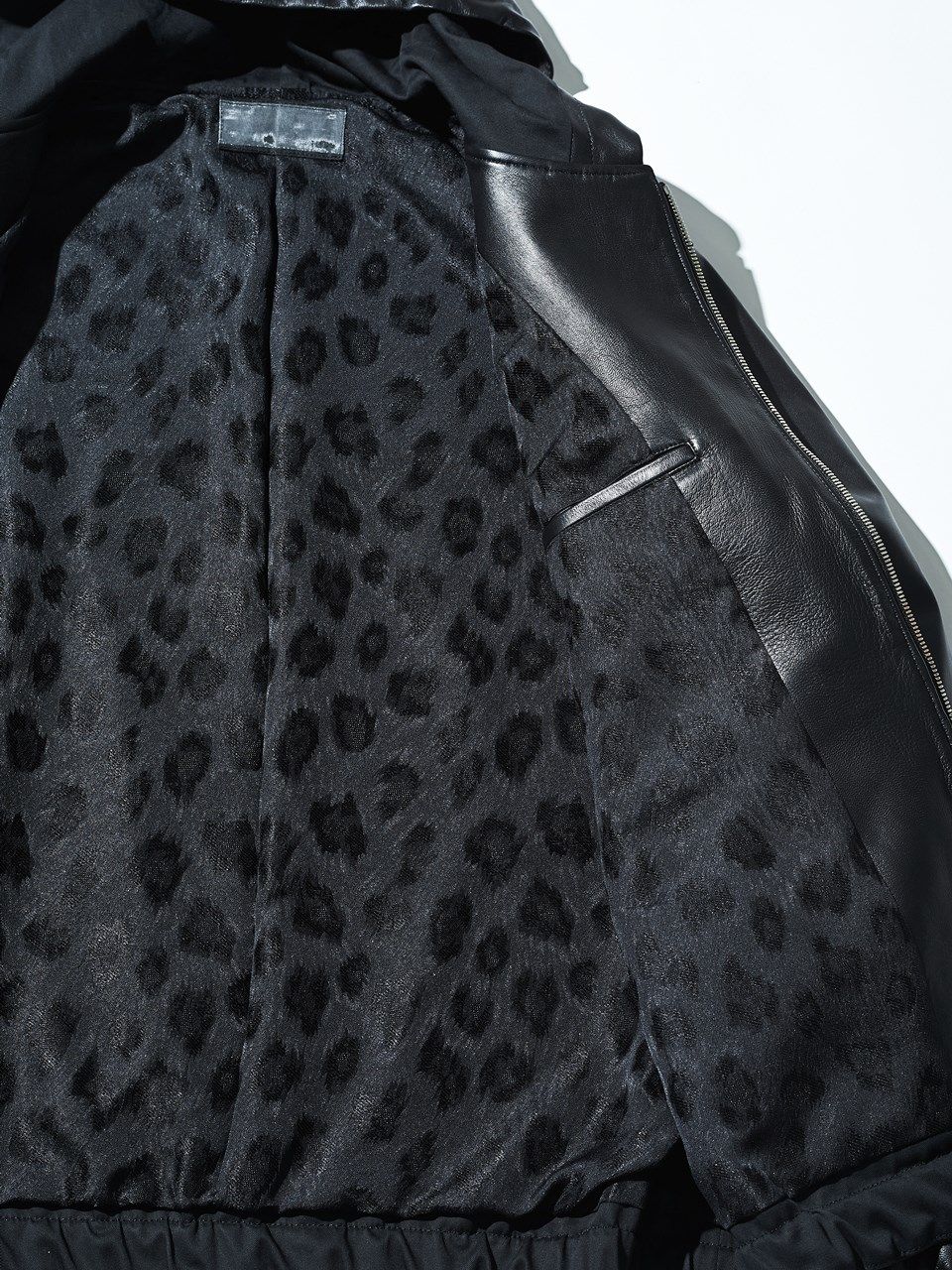 (予約品2023年10月19日18時締め) Leather Hooded Jakcet / レザーフードジャケット / ブラック