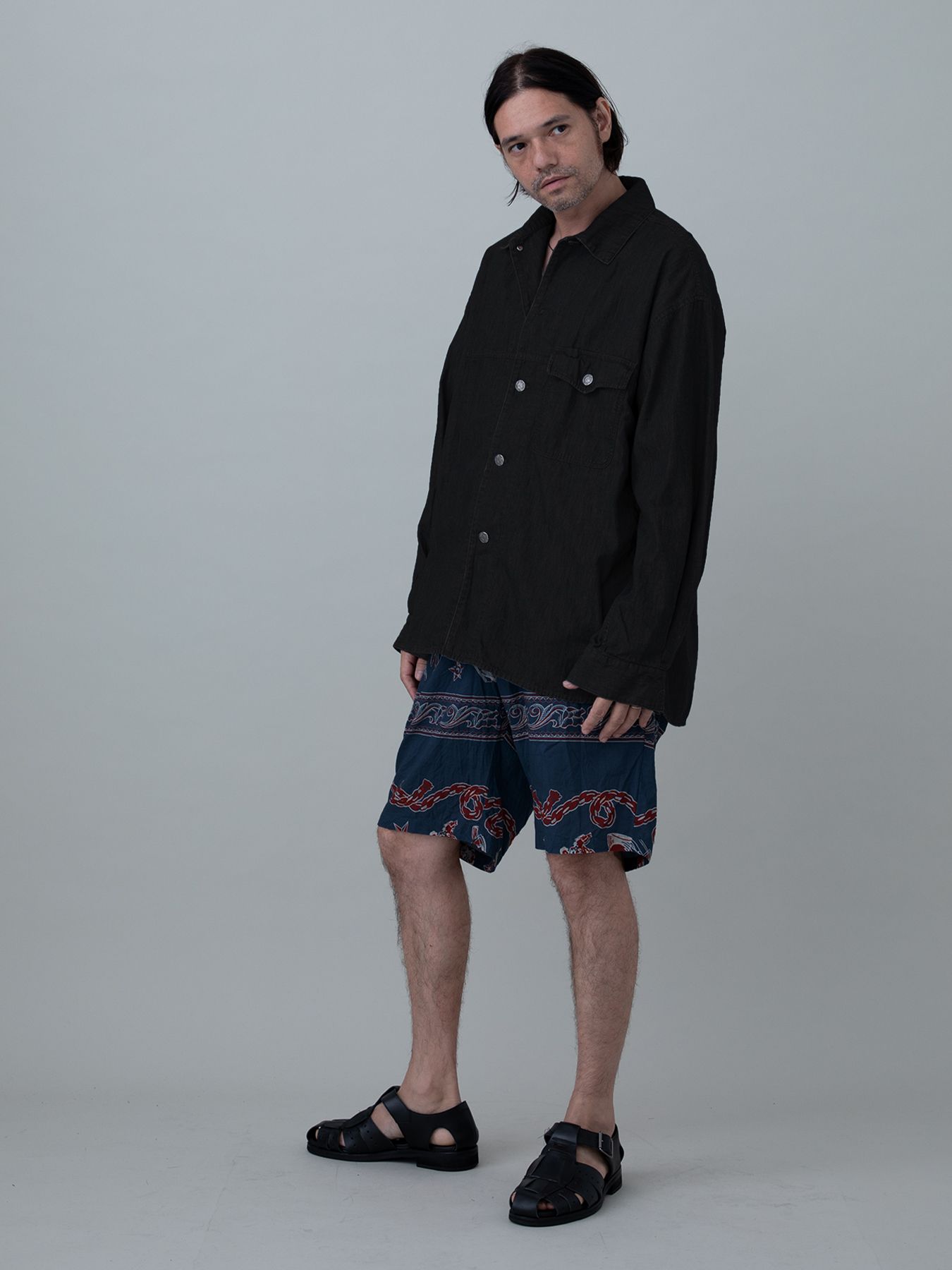 【予約品 10月26日(日) 締切】90sDENIMSHIRTS / デニムオーバーシャツ / BLACK×BLACK