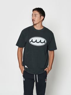 【予約品 10月9日(木) 締切】muta Aging Circle Logo Tee / Tシャツ / ブラック【Acanthus × muta MARINE】