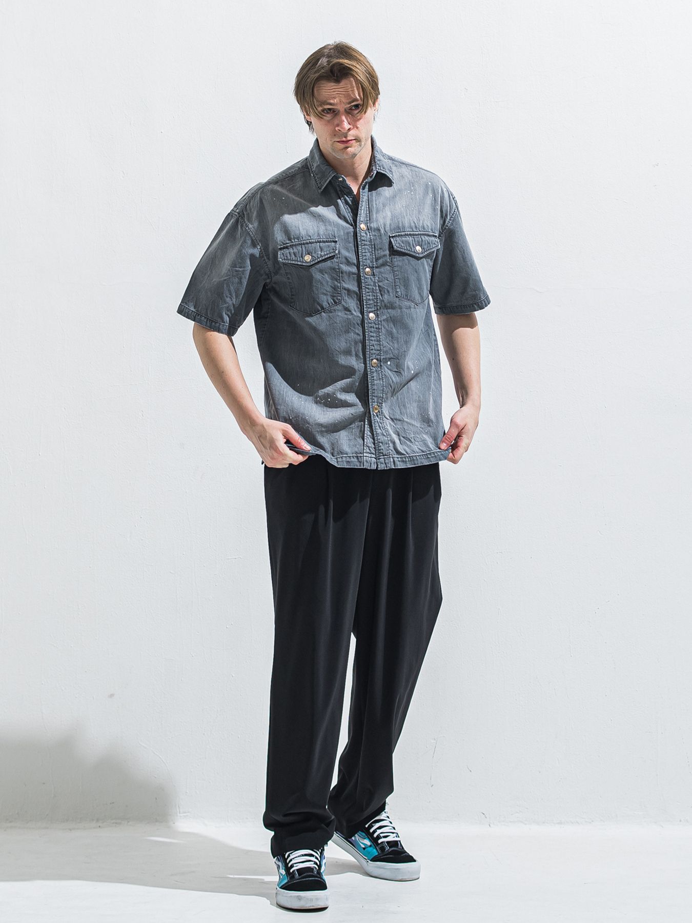 【予約品 2月15日(日) 18:00 締切】BEN PANTS / ワイドルーズパンツ / ブラック