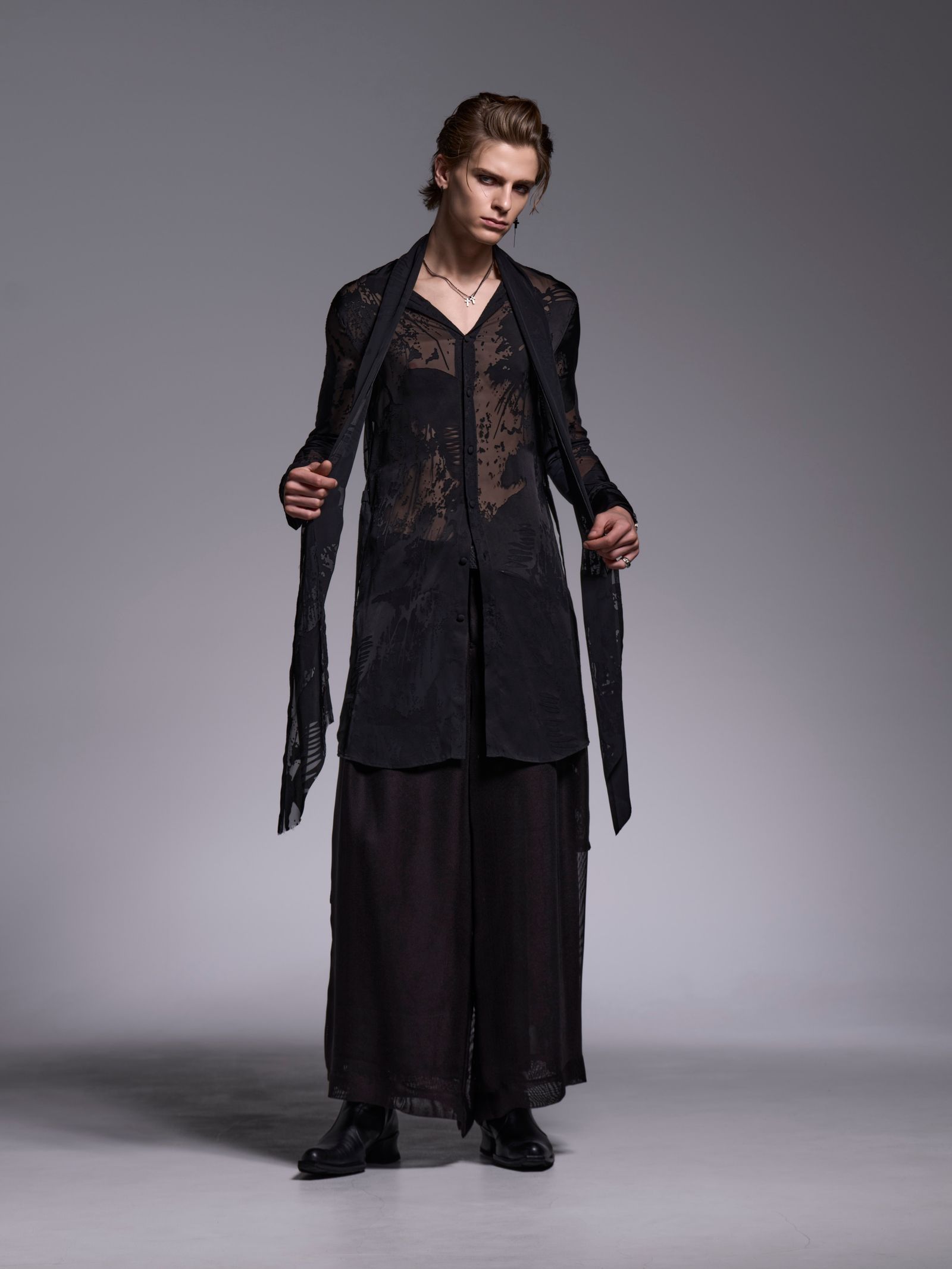 【予約品 1月4日(日) 締切】Stole Flare Shirt / ストールフレアシャツ / ブラック