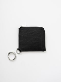 《予約品》 Dyneema® Leather RING L ZIP ウォレット  / ブラック