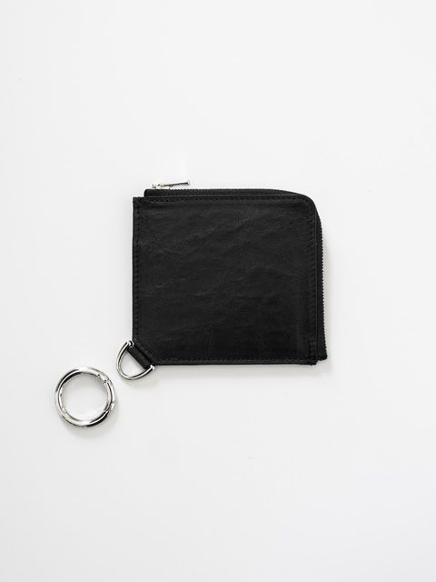 《予約品》 Dyneema® Leather RING L ZIP ウォレット  / ブラック