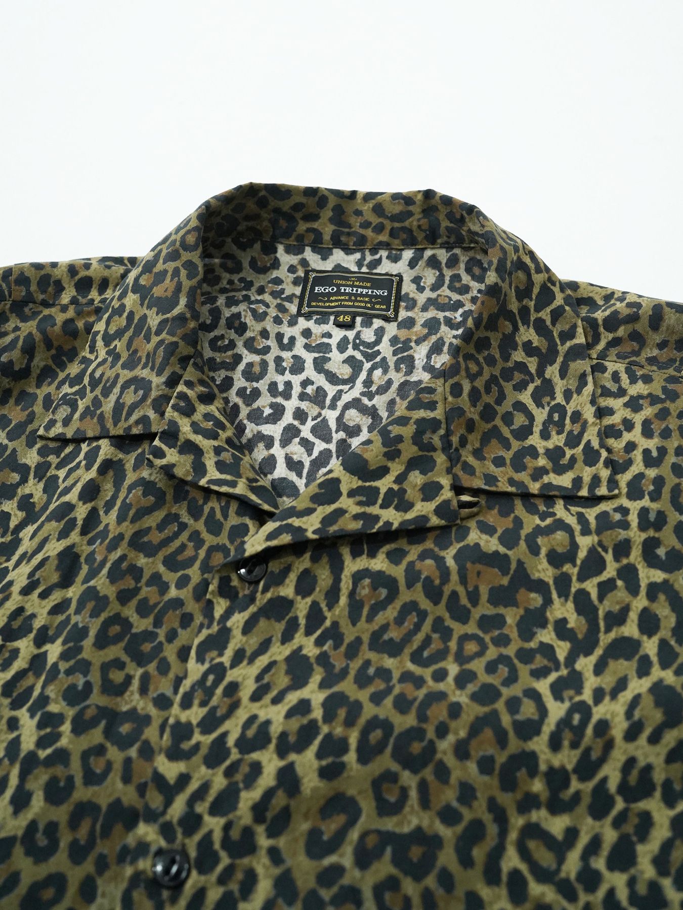 【予約品 5月6日(水) 締切】LEO-SHIRTS / レオパード柄シャツ / ベージュ系