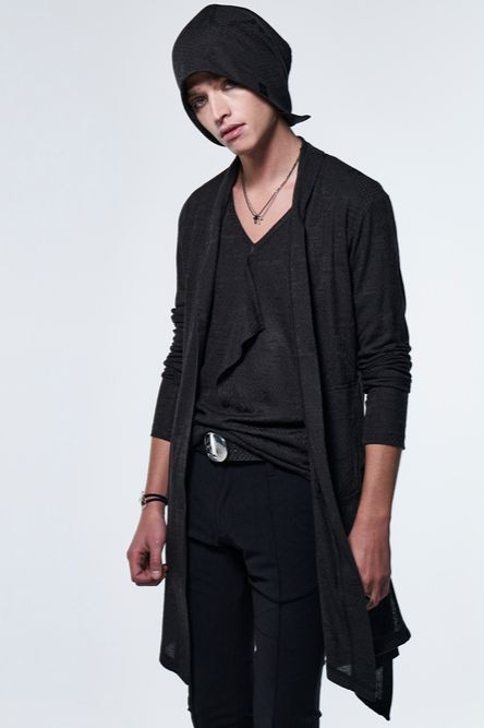 《予約品》 FlareShawlCardigan / ブラック 【kiryuyrik】 2023年5月以降入荷予定