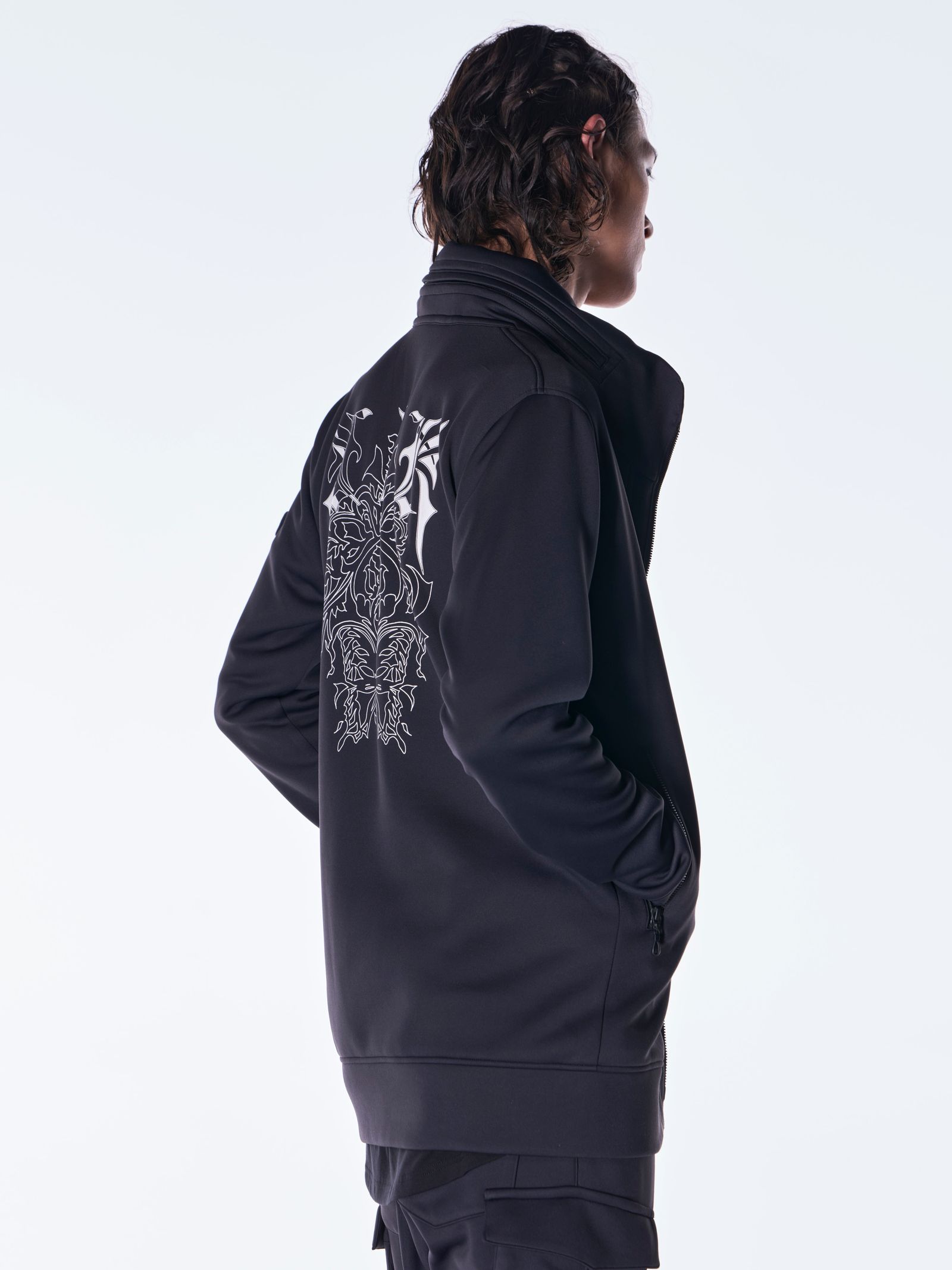 【予約品 6月29日(月) 締切】Double Knit Jersey Stand Collar Blouson / スタンドカラー ブルゾン / ブラック