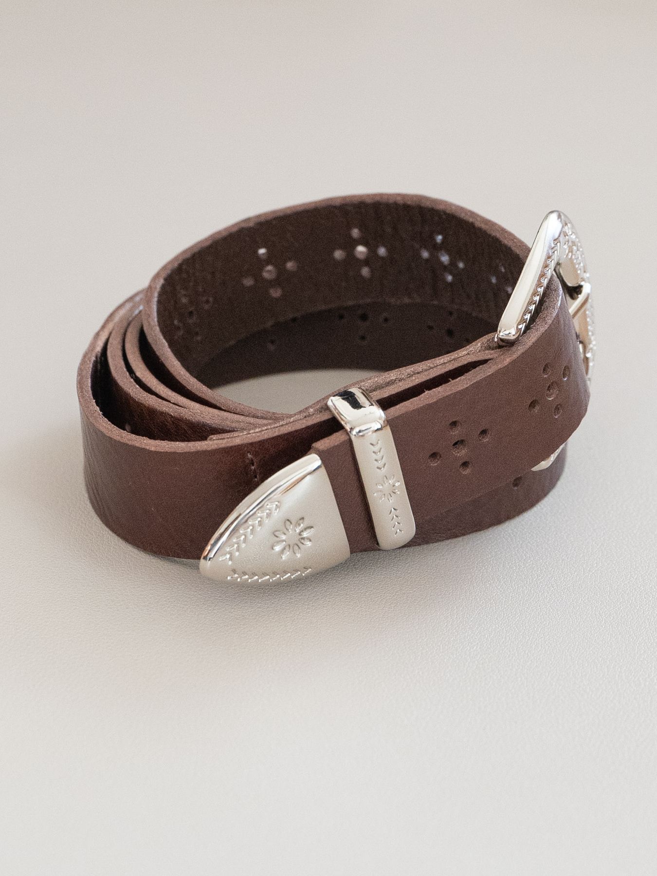 《予約品》 MEDALLION BELT / ベルト / ダークブラウン
