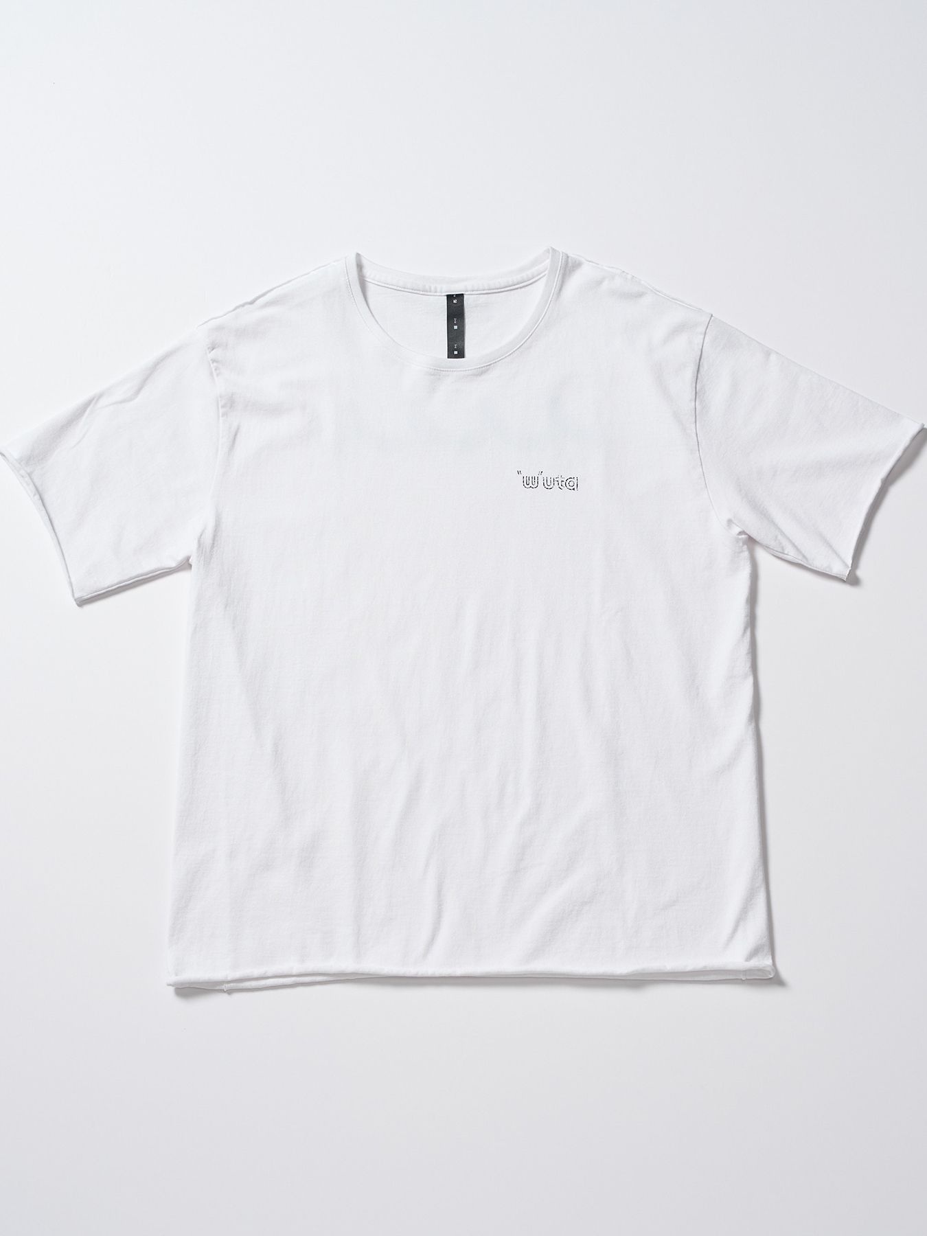 【予約品 1月25日(日) 締切】muta × wjk collection：cut-off S/S (printed) / カットオフ ショートスリーブ / ホワイト